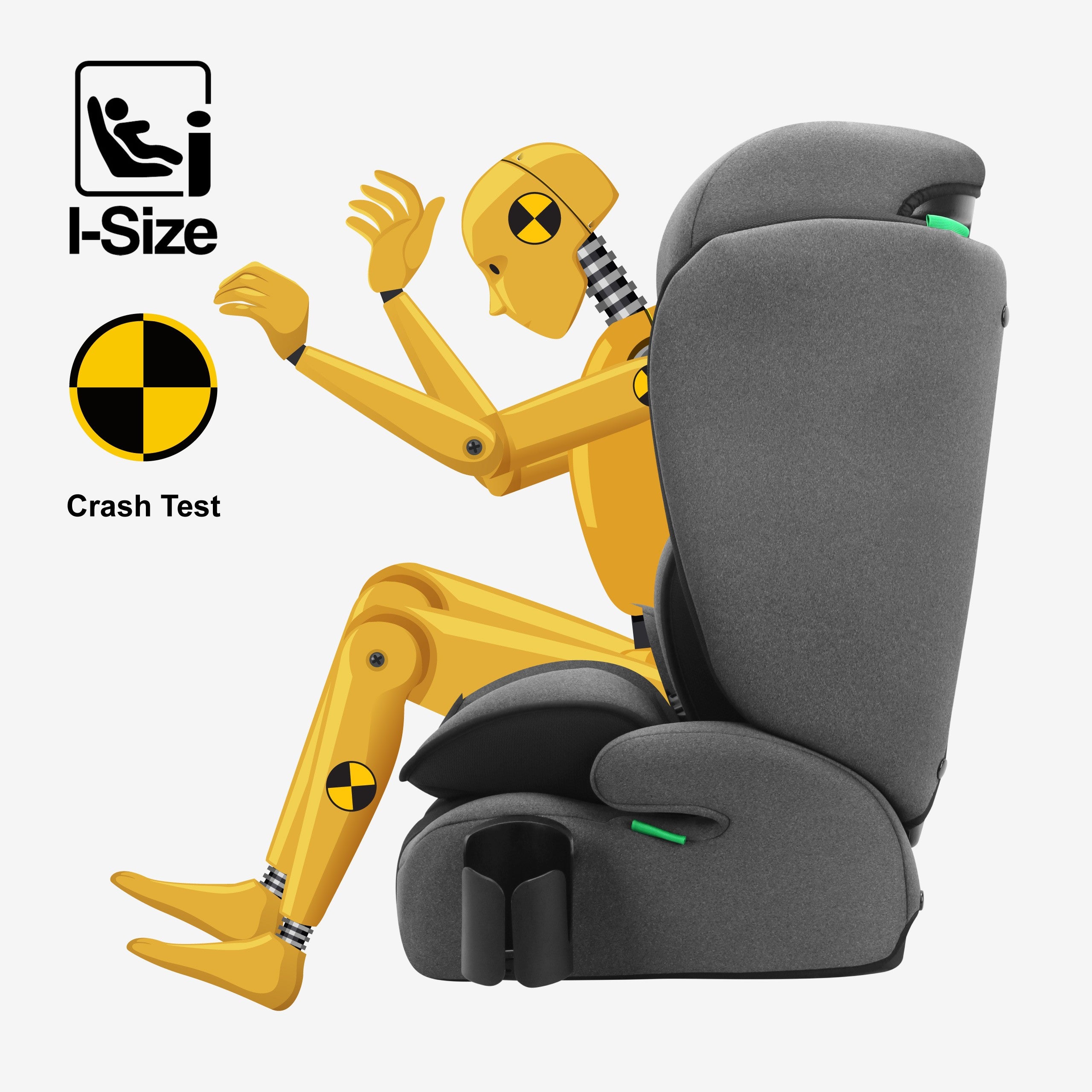 Detská autosedačka Tulano Zooma 25 šedá – čierna 76 – 150 cm I-Size