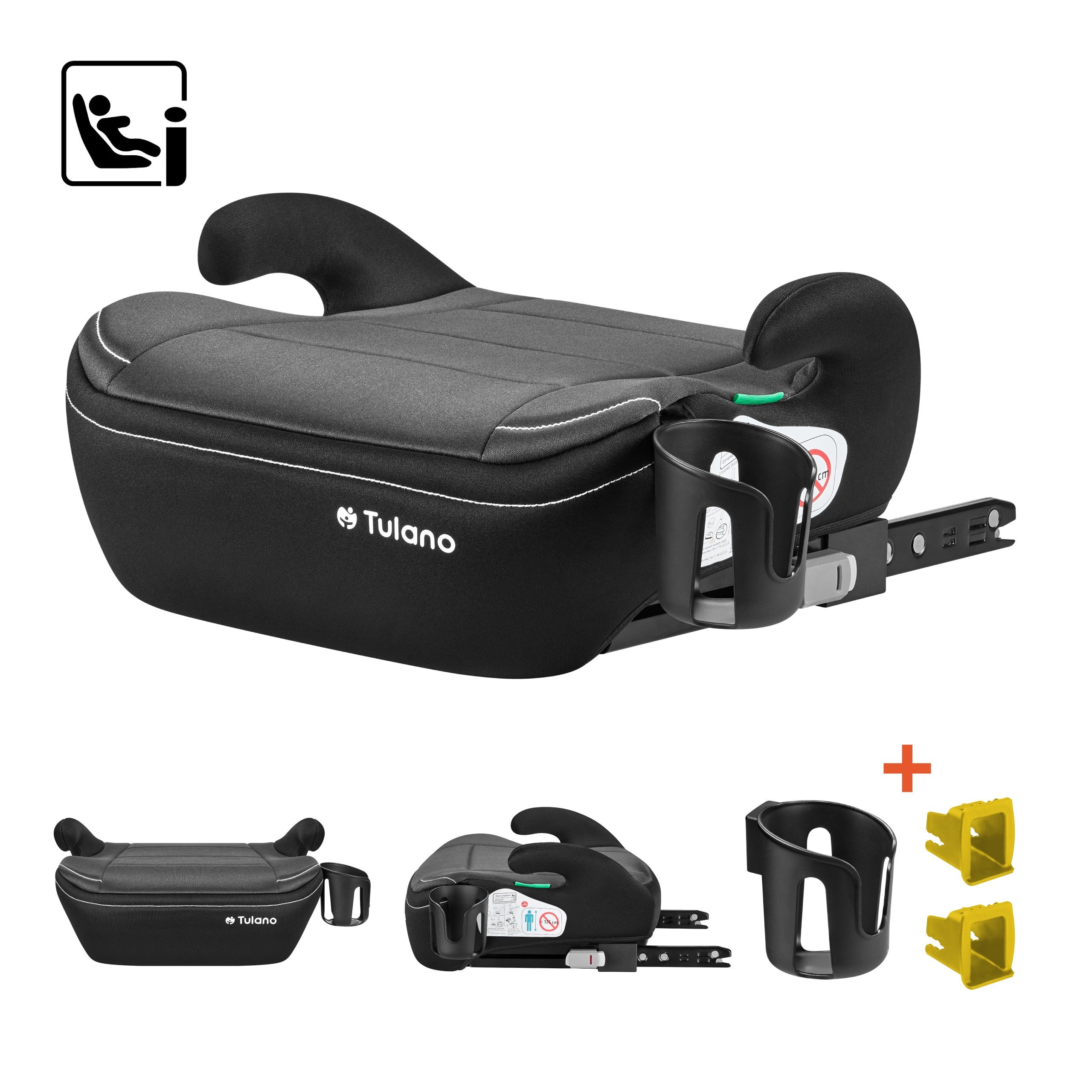 Detská autosedačka s podstavcom Tulano Cabby 30 Grey 125–150 cm I-Size