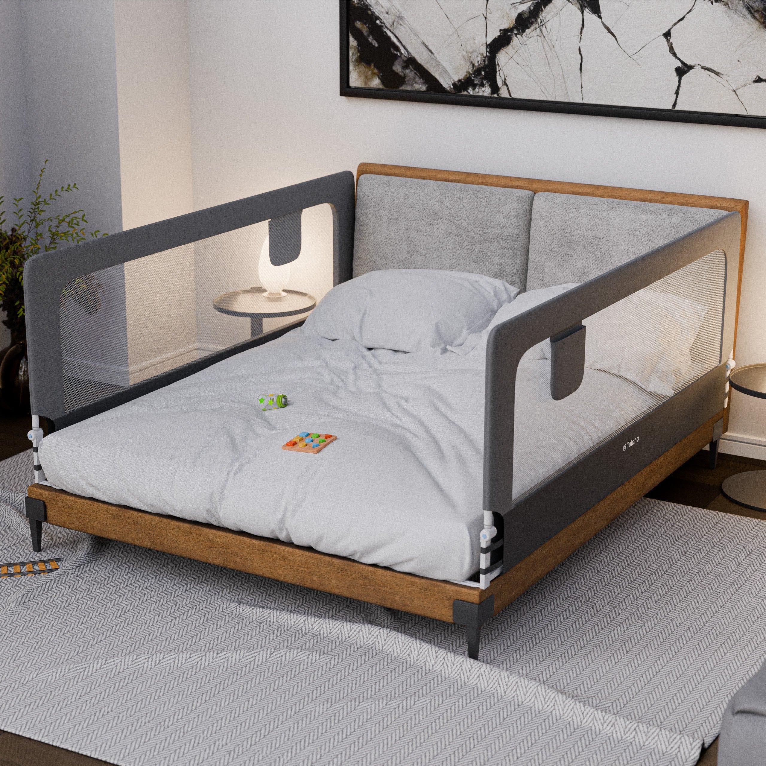 Ochranná zábrana k posteli 200 cm Tulano Cover 30 Grey