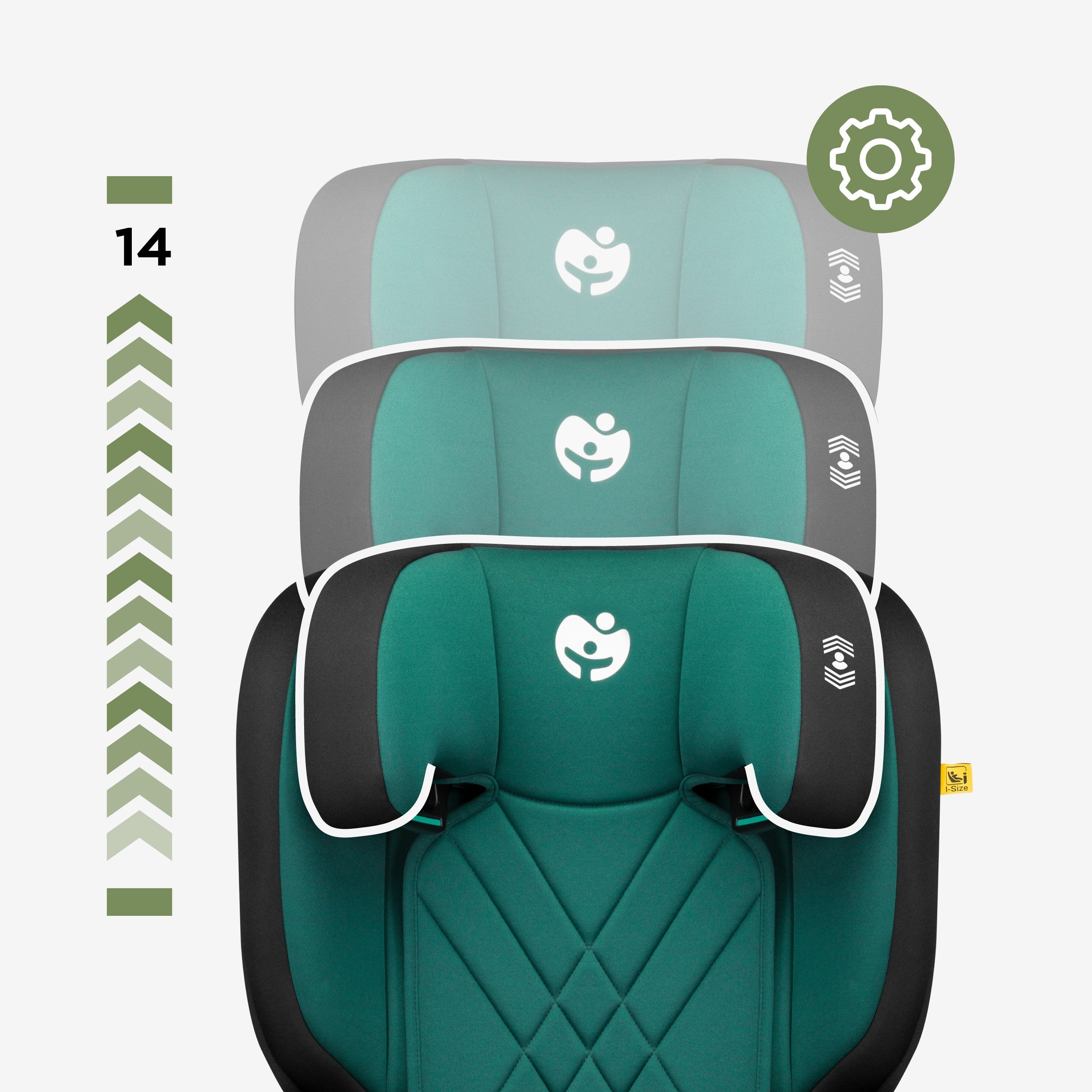 Detská autosedačka 2 v 1 pre deti s výškou 100 – 150 cm Joy 45 Green I-Size