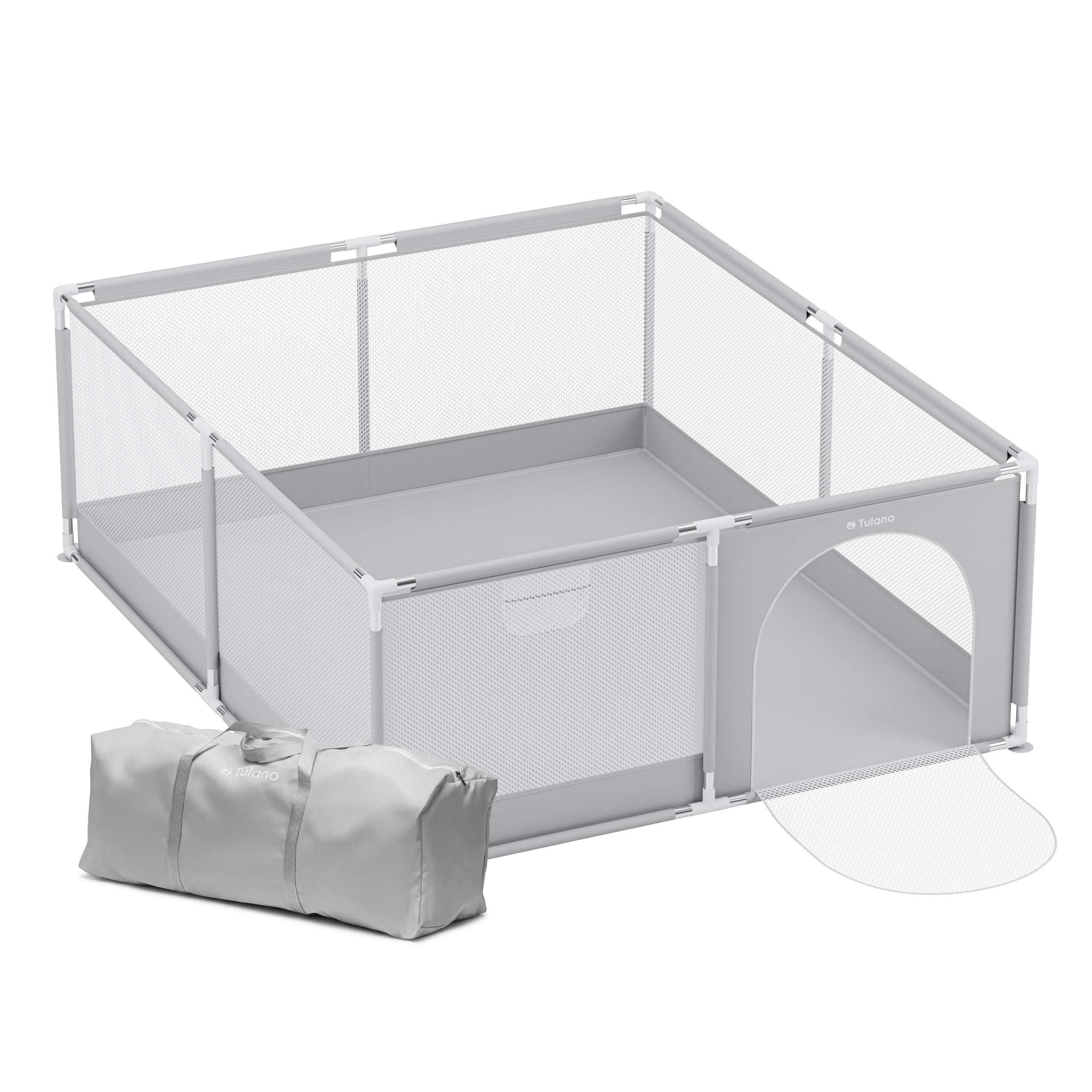 Detský ohrádka TULANO Cozy 25 Grey – 150 cm
