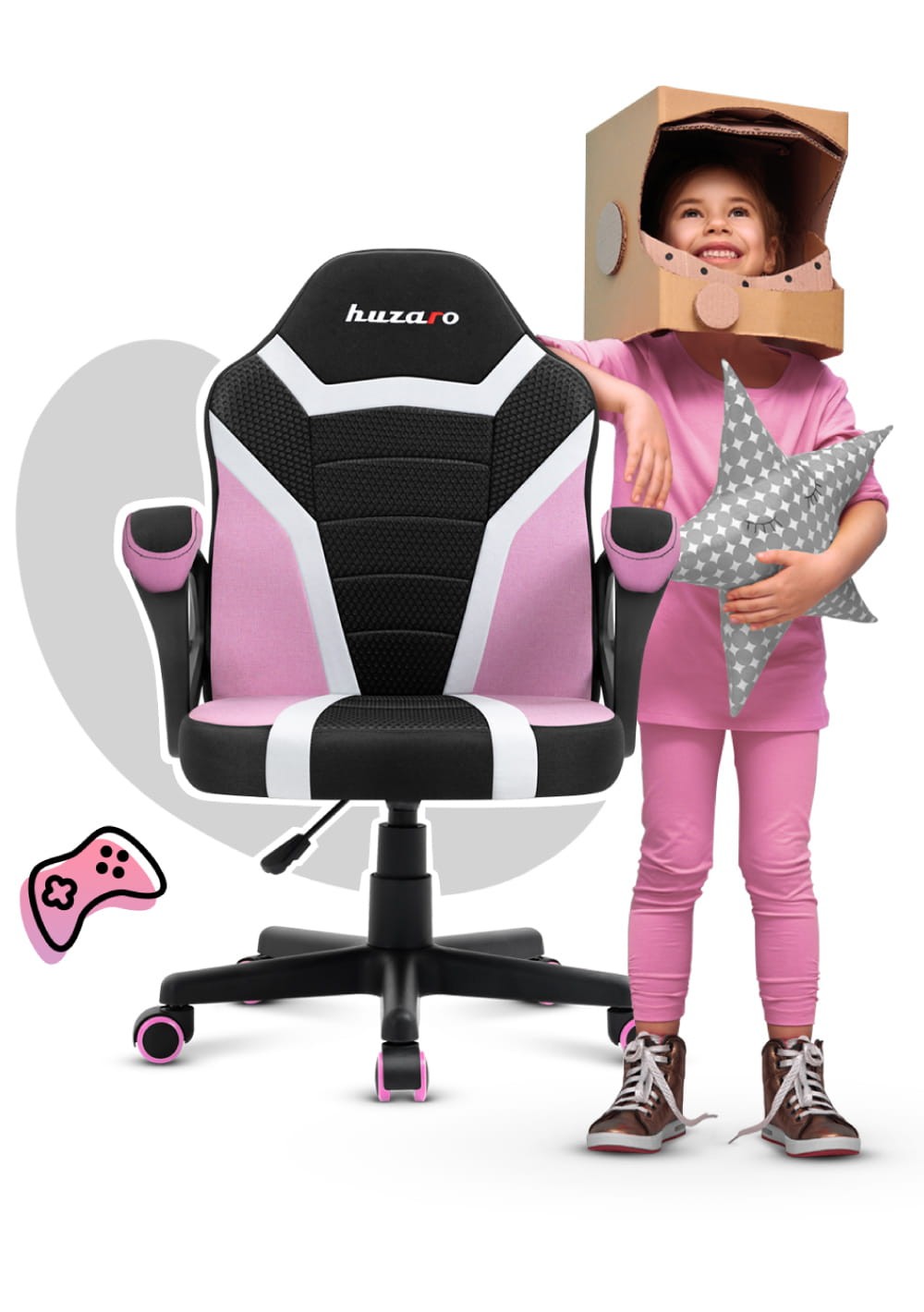 Detské herné kreslo HUZARO RANGER 1.0 Pink Mesh