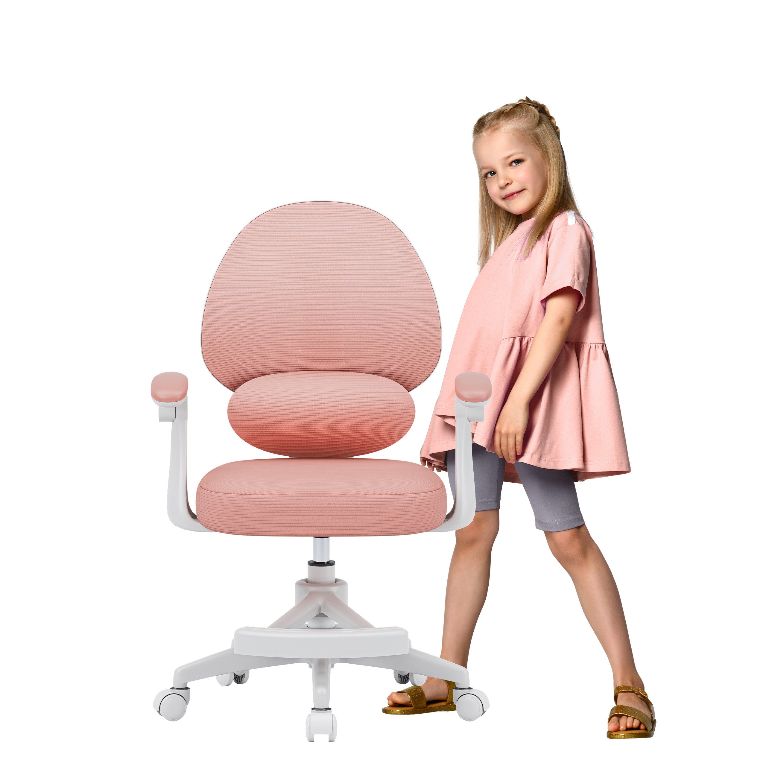 Polohovateľné detské kreslo Mark Adler Junior 4.5 Pink