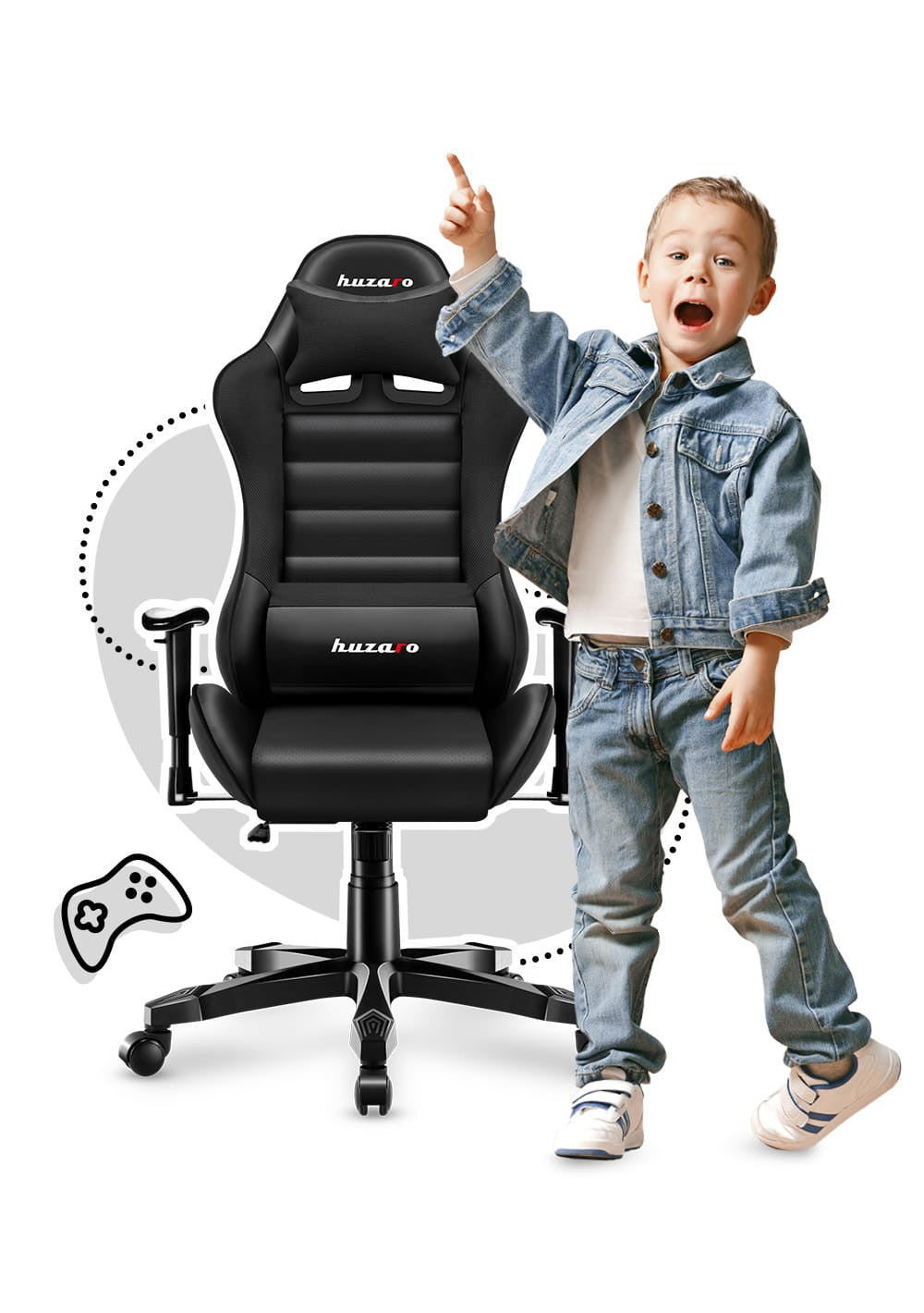 Detské herné kreslo HUZARO RANGER 6.0 Black