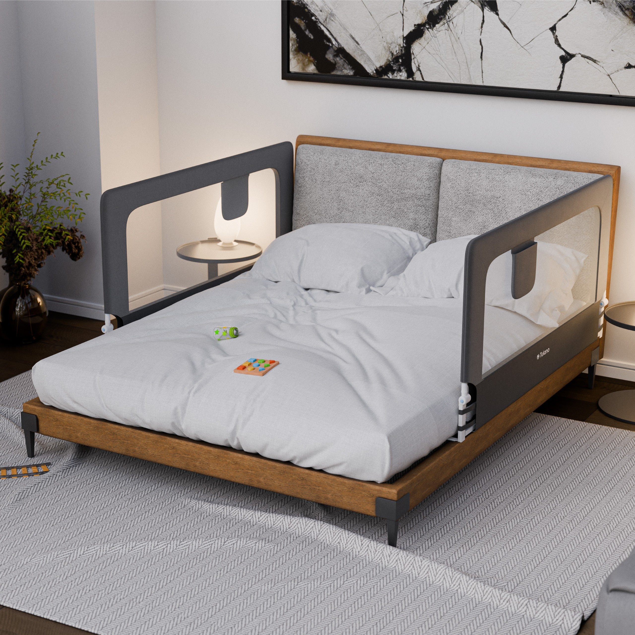 Ochranná zábrana k posteli 150 cm Tulano Cover 25 Grey