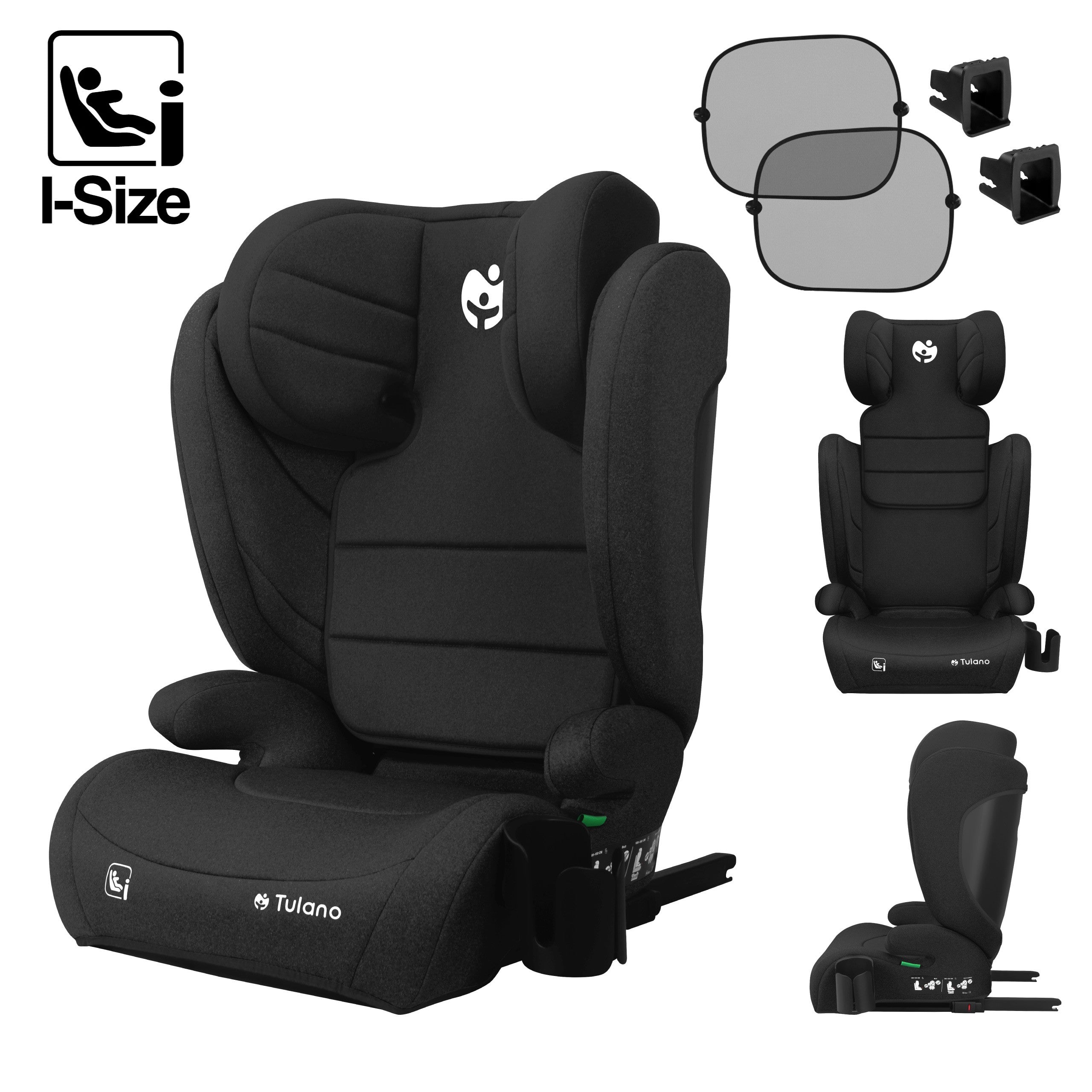 Detská autosedačka Tulano Joy 35 Black ISOFIX 100–150 cm I-Size