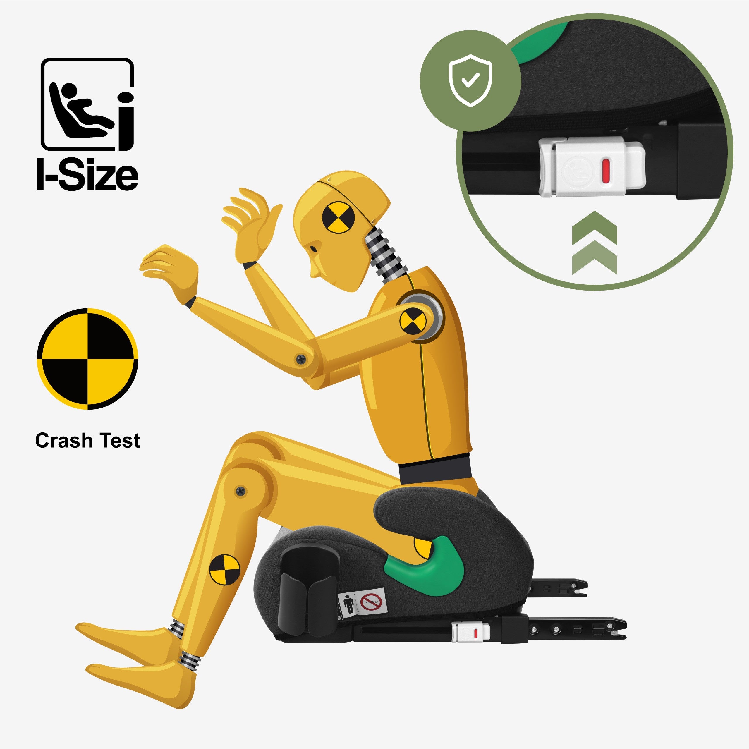 Detská autosedačka Tulano Cabby 35 Grey s podstavcom, ISOFIX, 125–150 cm, I-Size