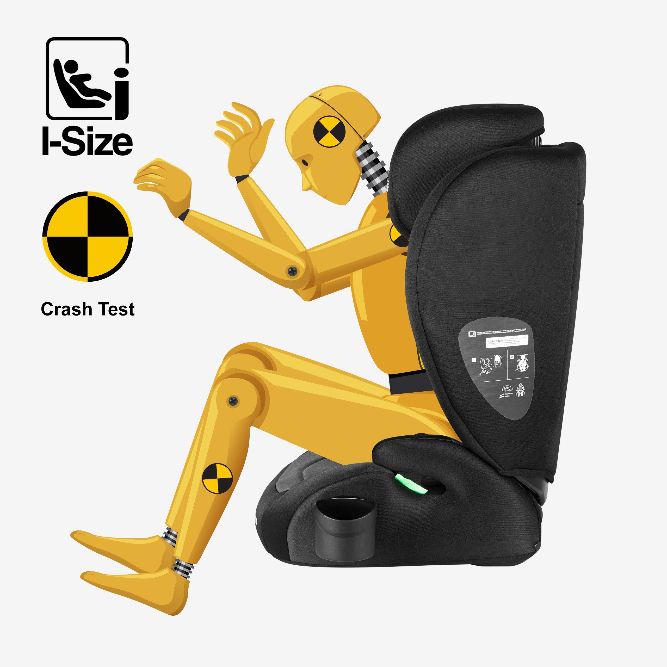 Detská autosedačka Tulano Joy 20 čierno-sivá 100–150 cm I-size