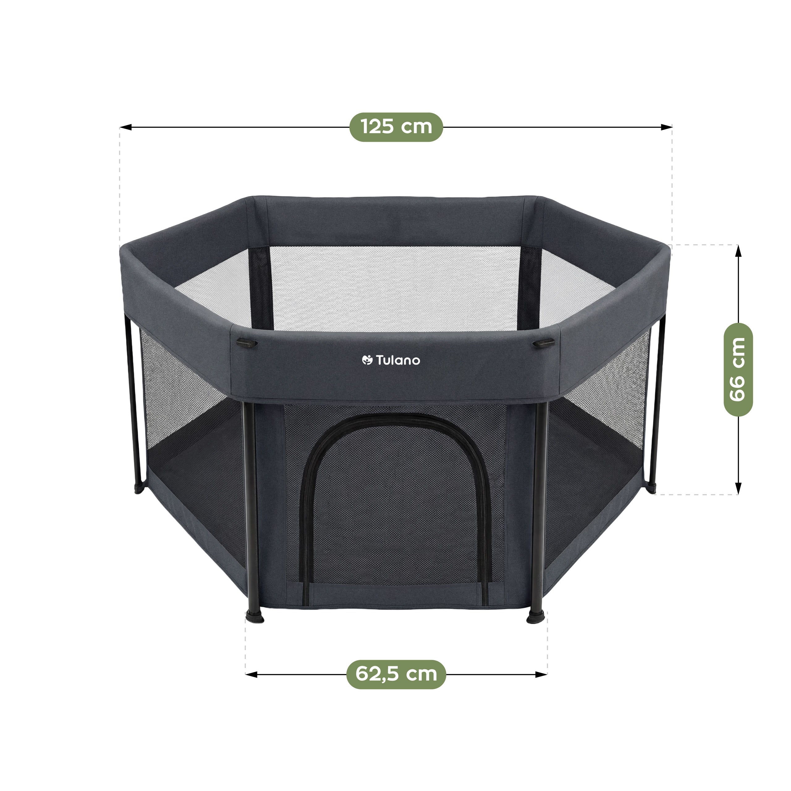 Skladací detský ohrádka Tulano Cozy 30 Graphite
