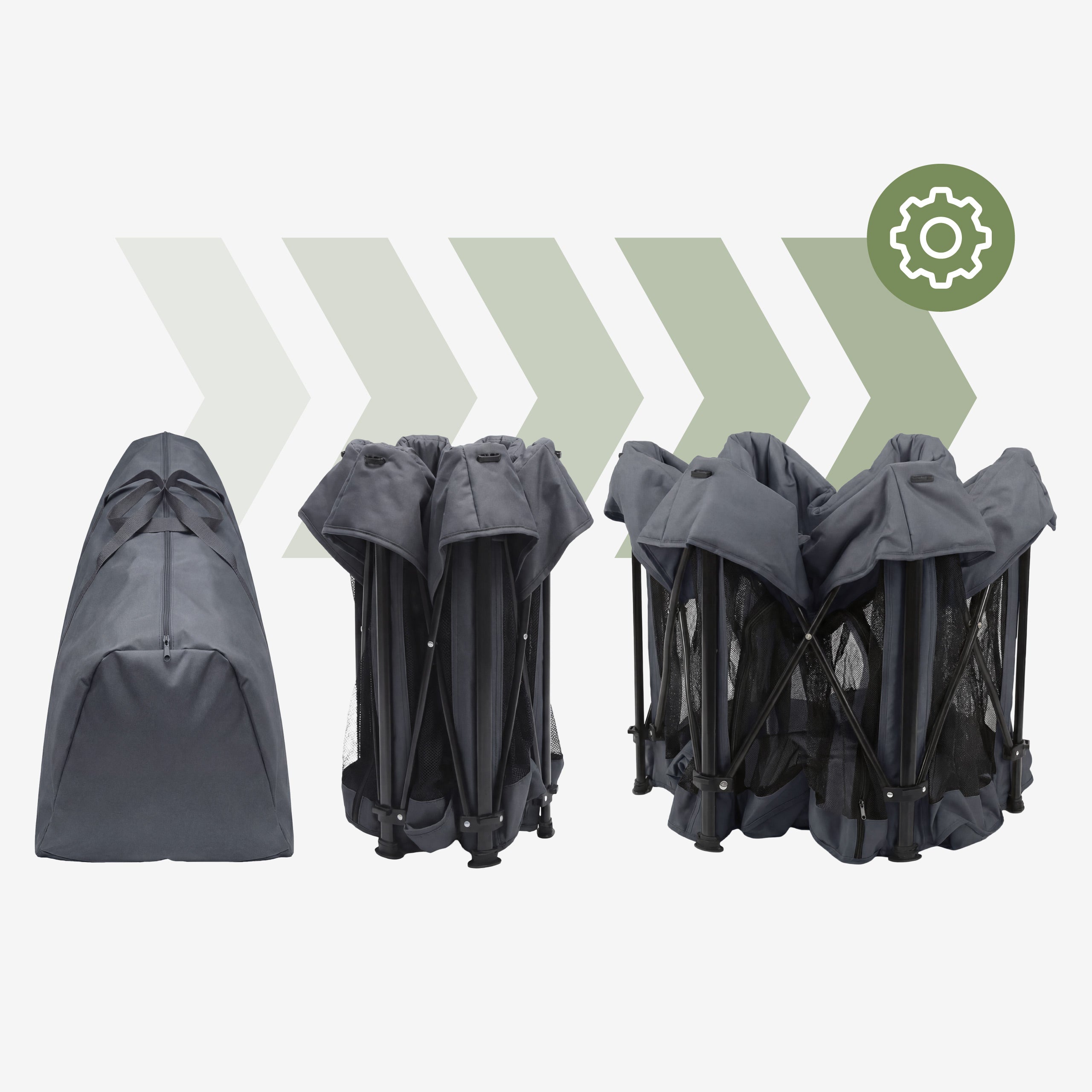 Skladací detský ohrádka Tulano Cozy 30 Graphite