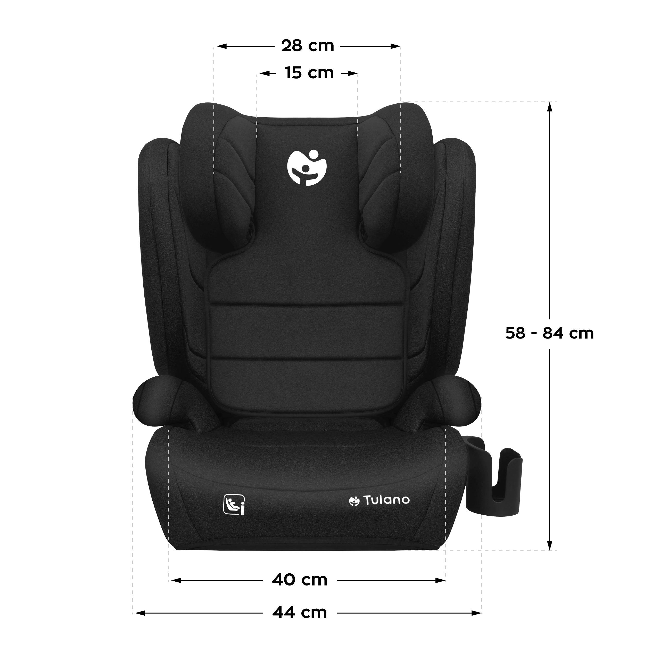Detská autosedačka Tulano Joy 35 Black ISOFIX 100–150 cm I-Size
