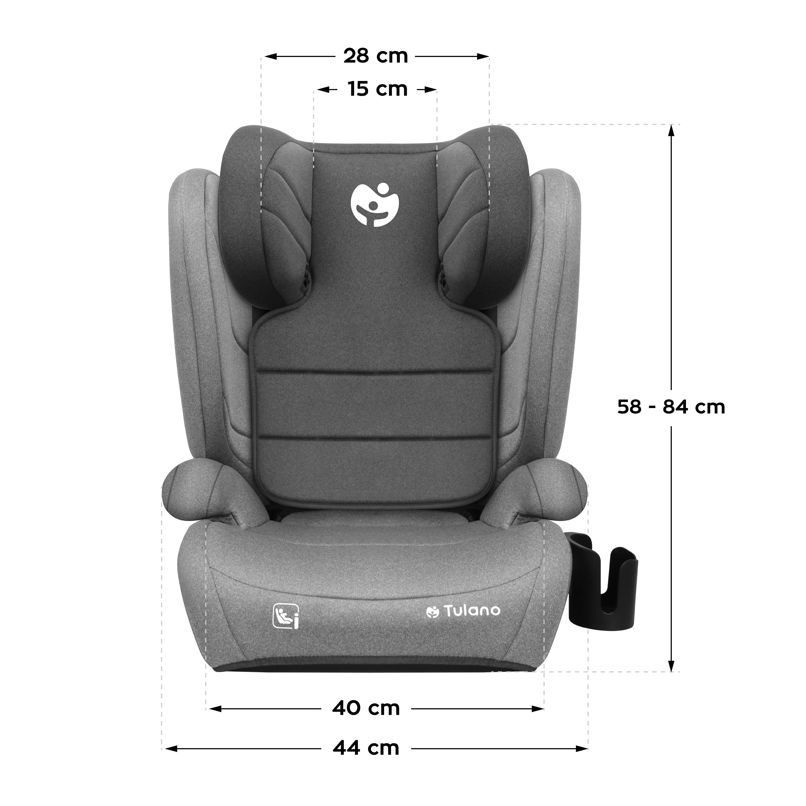 Detská autosedačka Tulano Joy 35 Grey ISOFIX 100–150 cm I-Size