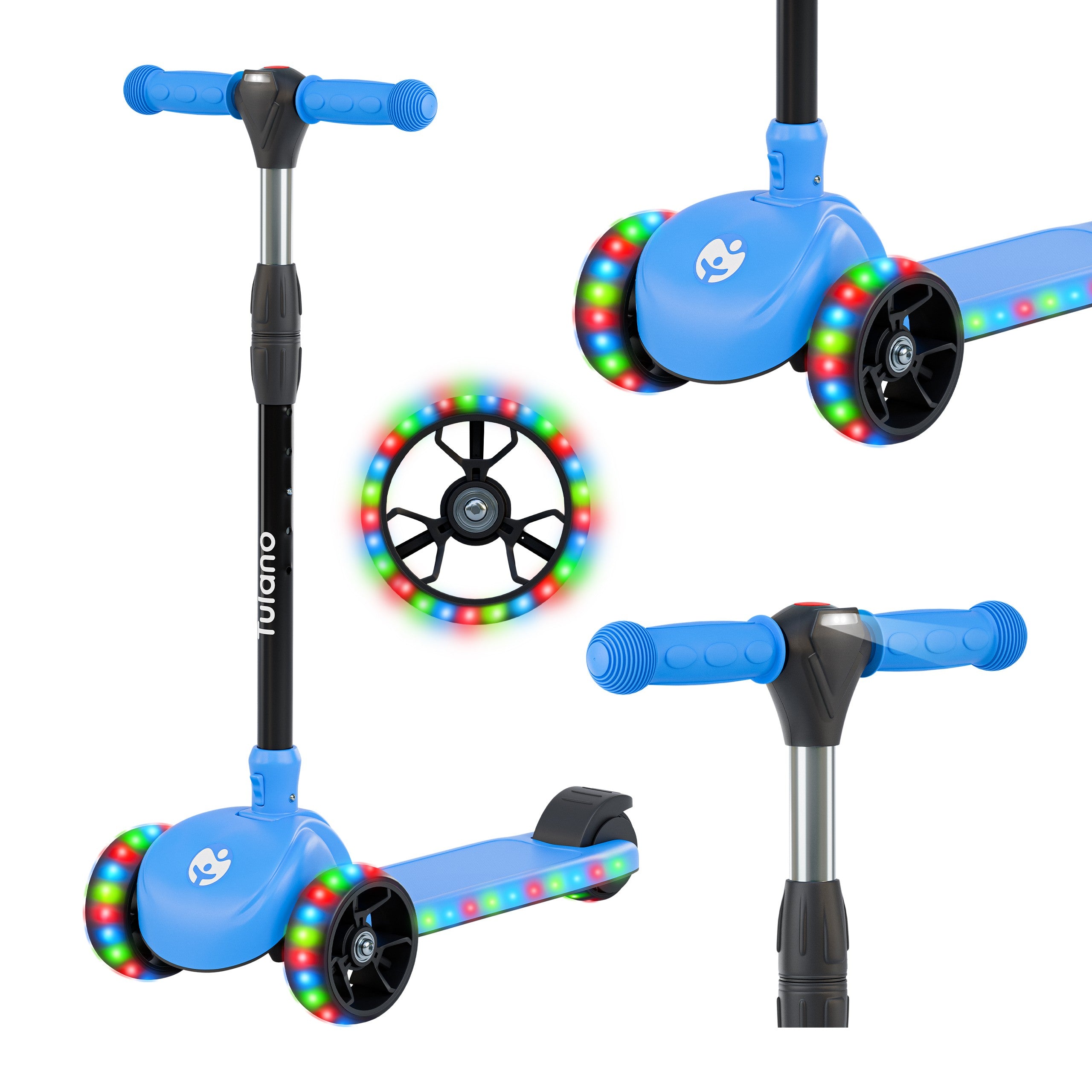 Detský kolobežka s LED osvetlením Rookie 15 Blue