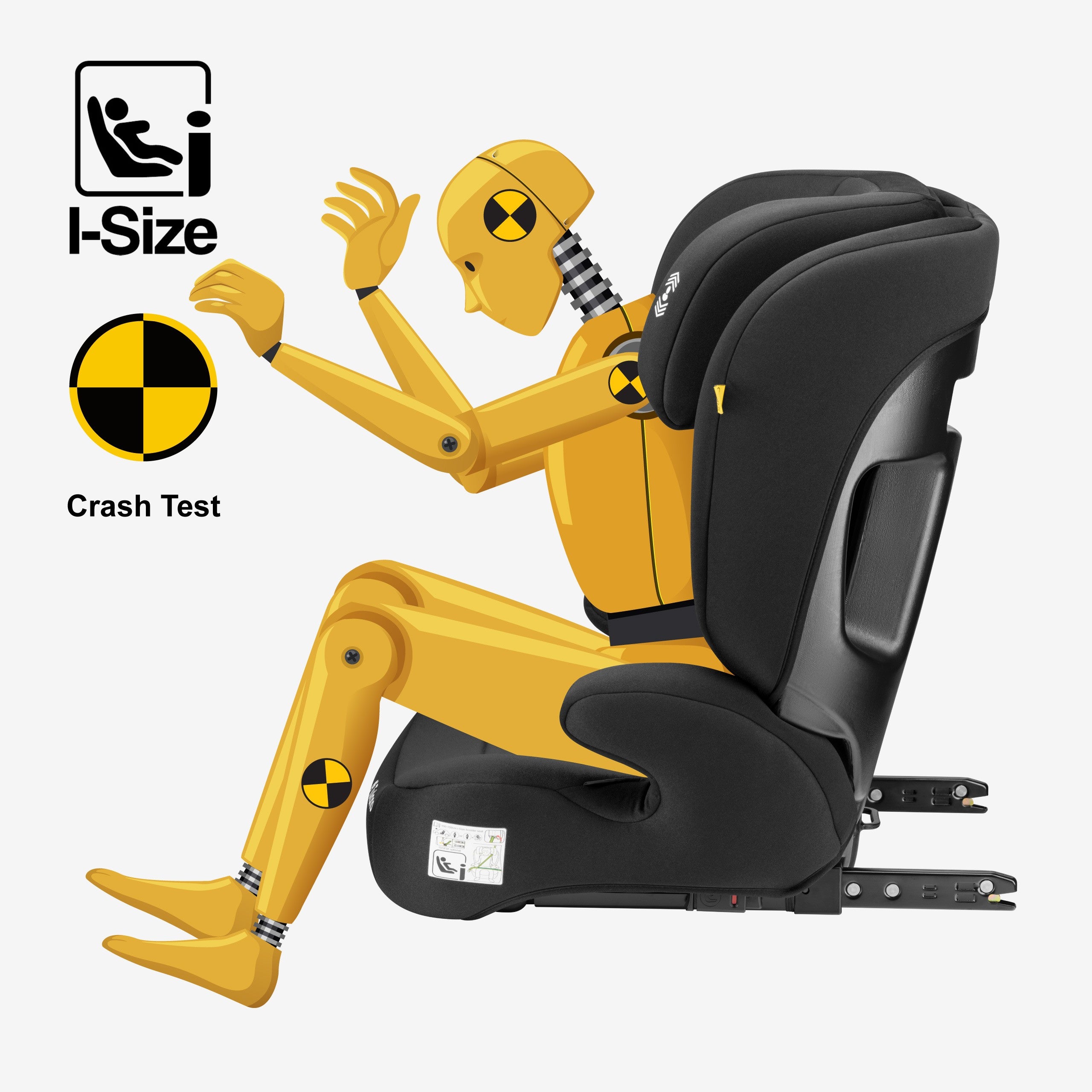 Detská autosedačka 2 v 1 pre deti s výškou 100 – 150 cm Joy 45 Black I-Size
