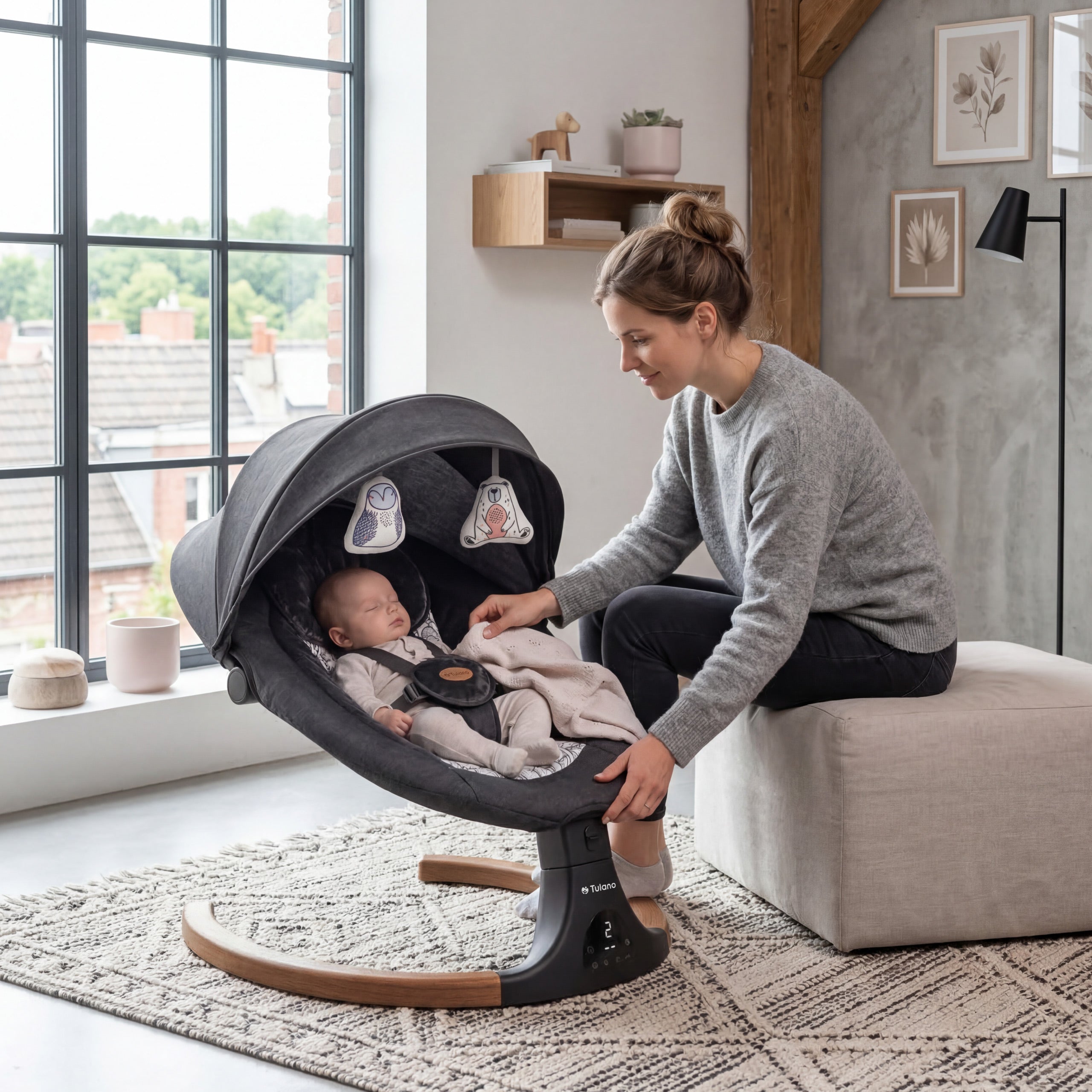 Elektronická hojdacia lehátka Tulano Astrid 35 Graphite