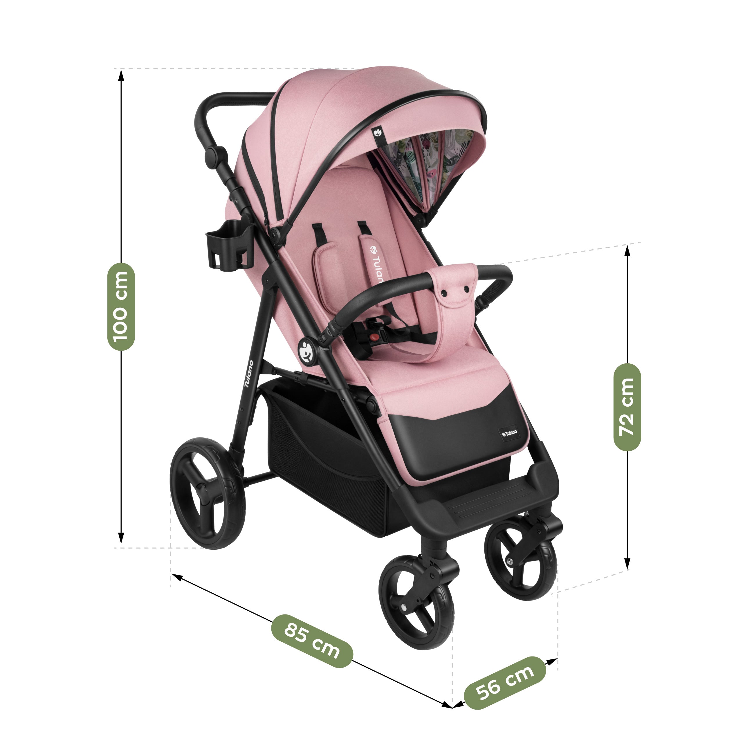 Detský kočík s dekou Tulano Avignon 35 Pink