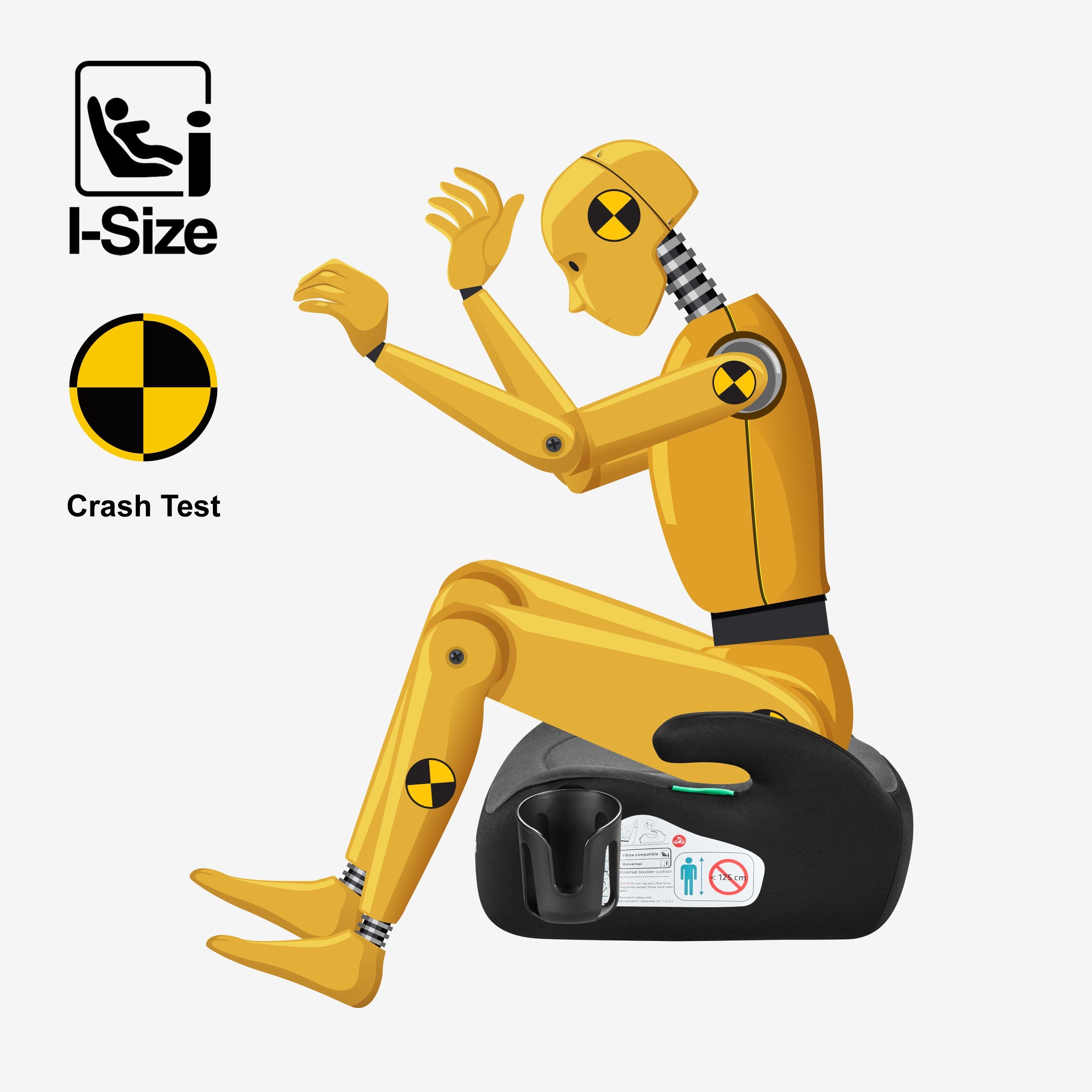 Detská autosedačka s podstavcom Tulano Cabby 20 Grey 125–150 cm I-Size
