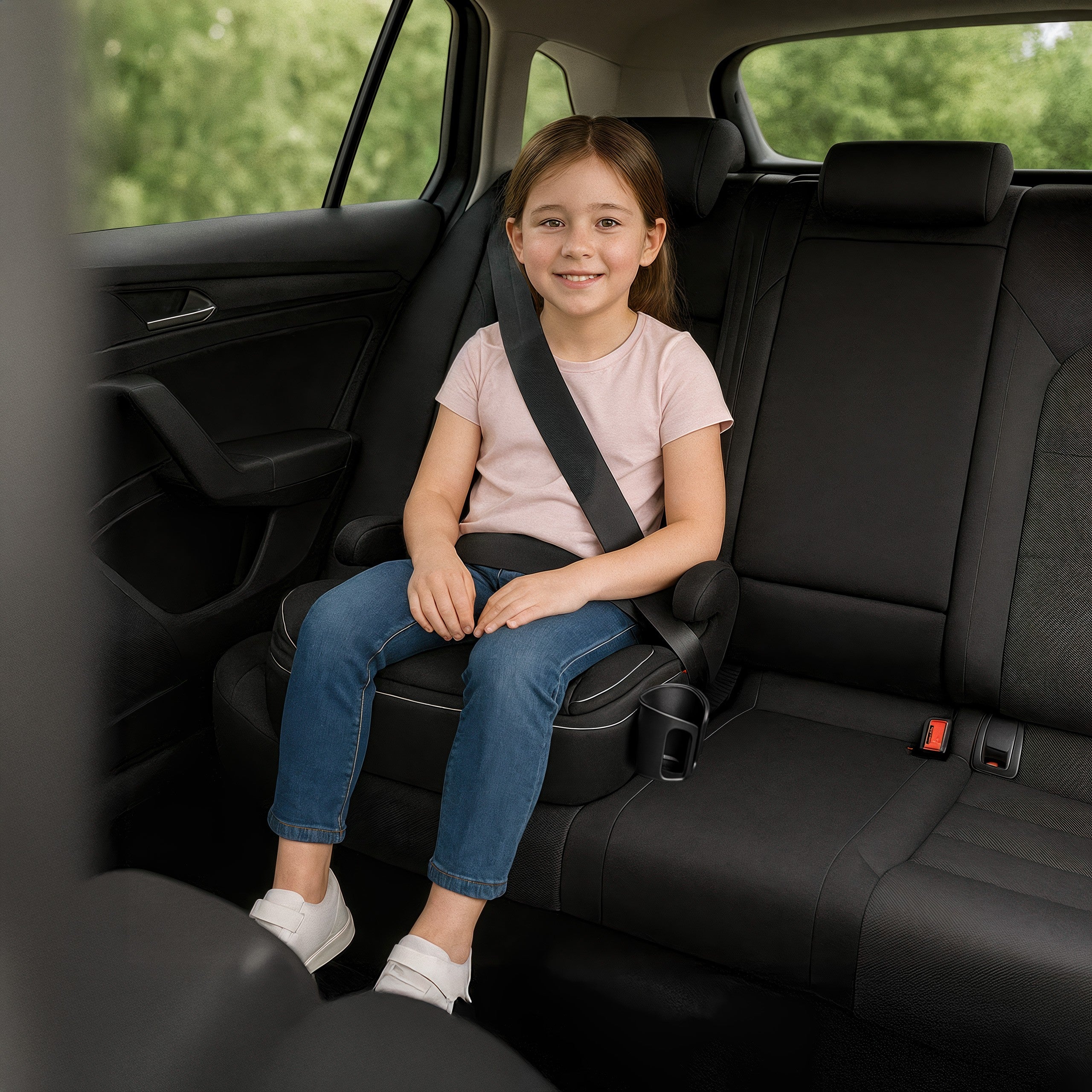 Detská autosedačka s podstavcom Tulano Cabby 30 Black 125–150 cm I-Size
