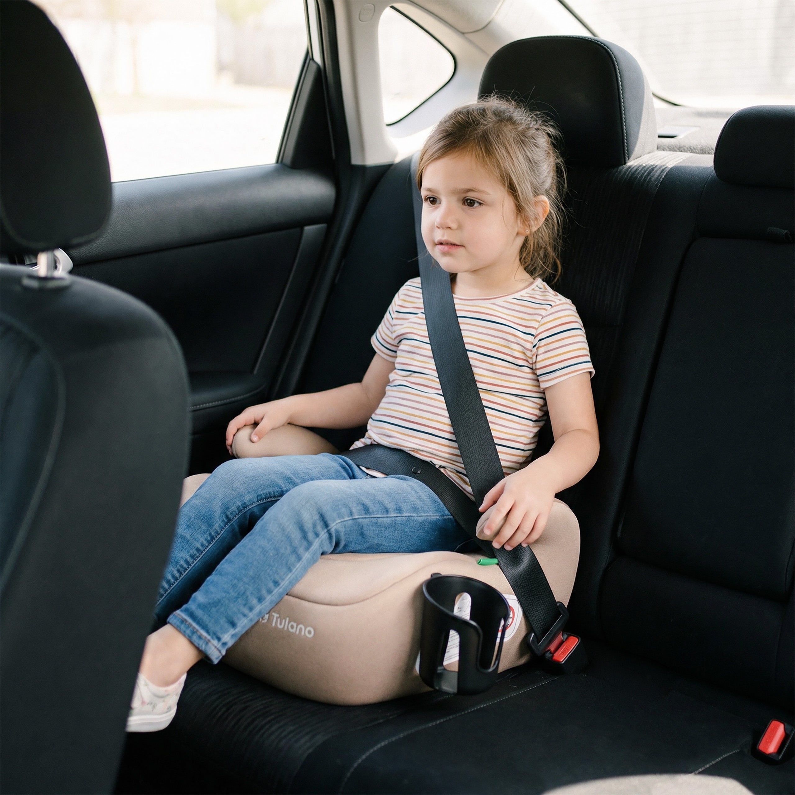 Detská autosedačka s podstavcom Tulano Cabby 20 Beige 125–150 cm I-Size