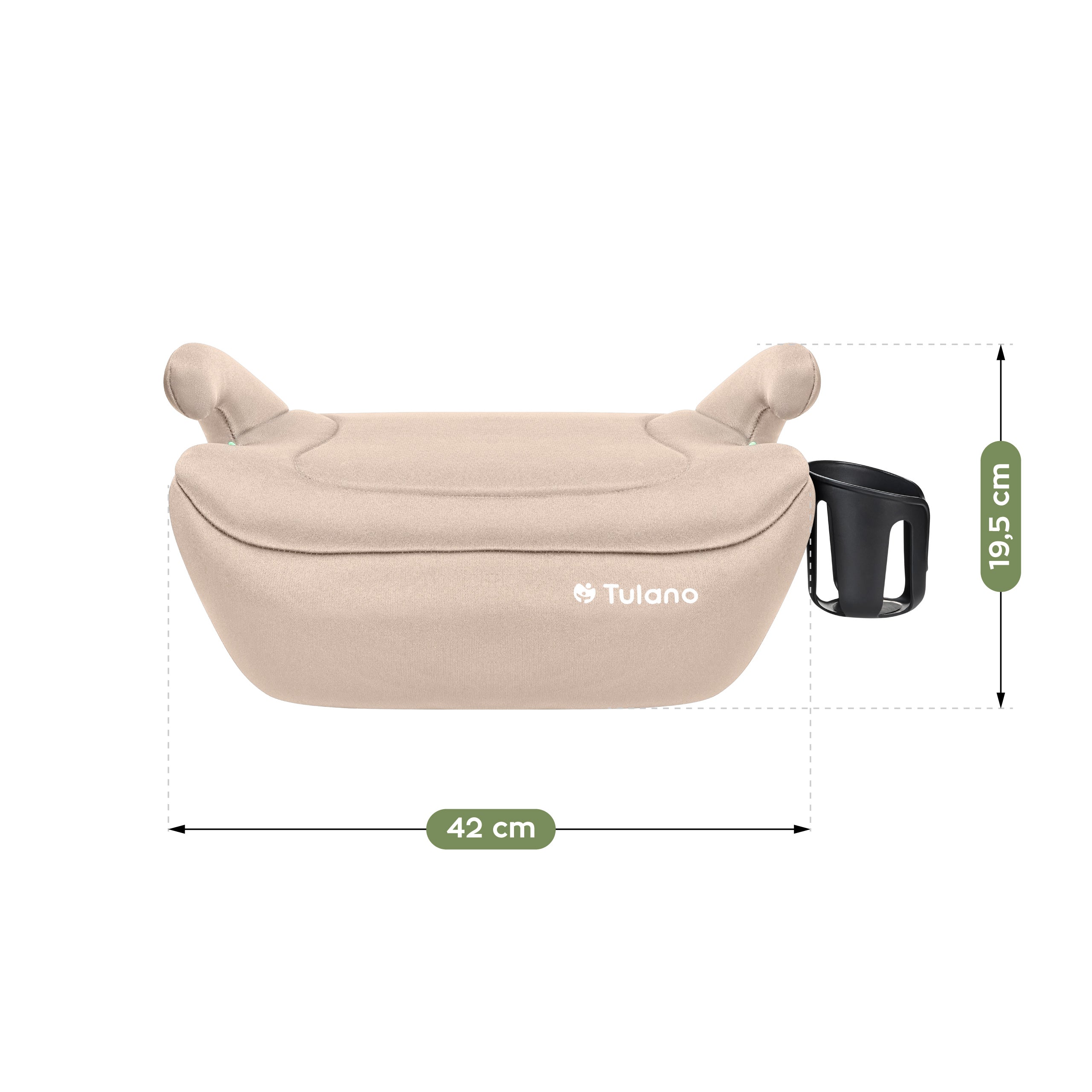 Detská autosedačka s podstavcom Tulano Cabby 20 Beige 125–150 cm I-Size