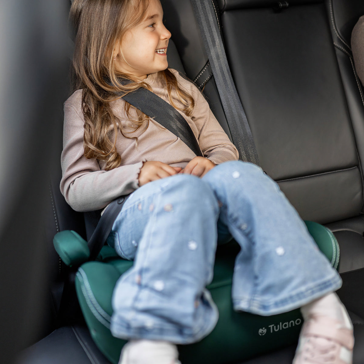 Detská autosedačka s podstavcom Tulano Cabby 25 Green 125–150 cm I-Size