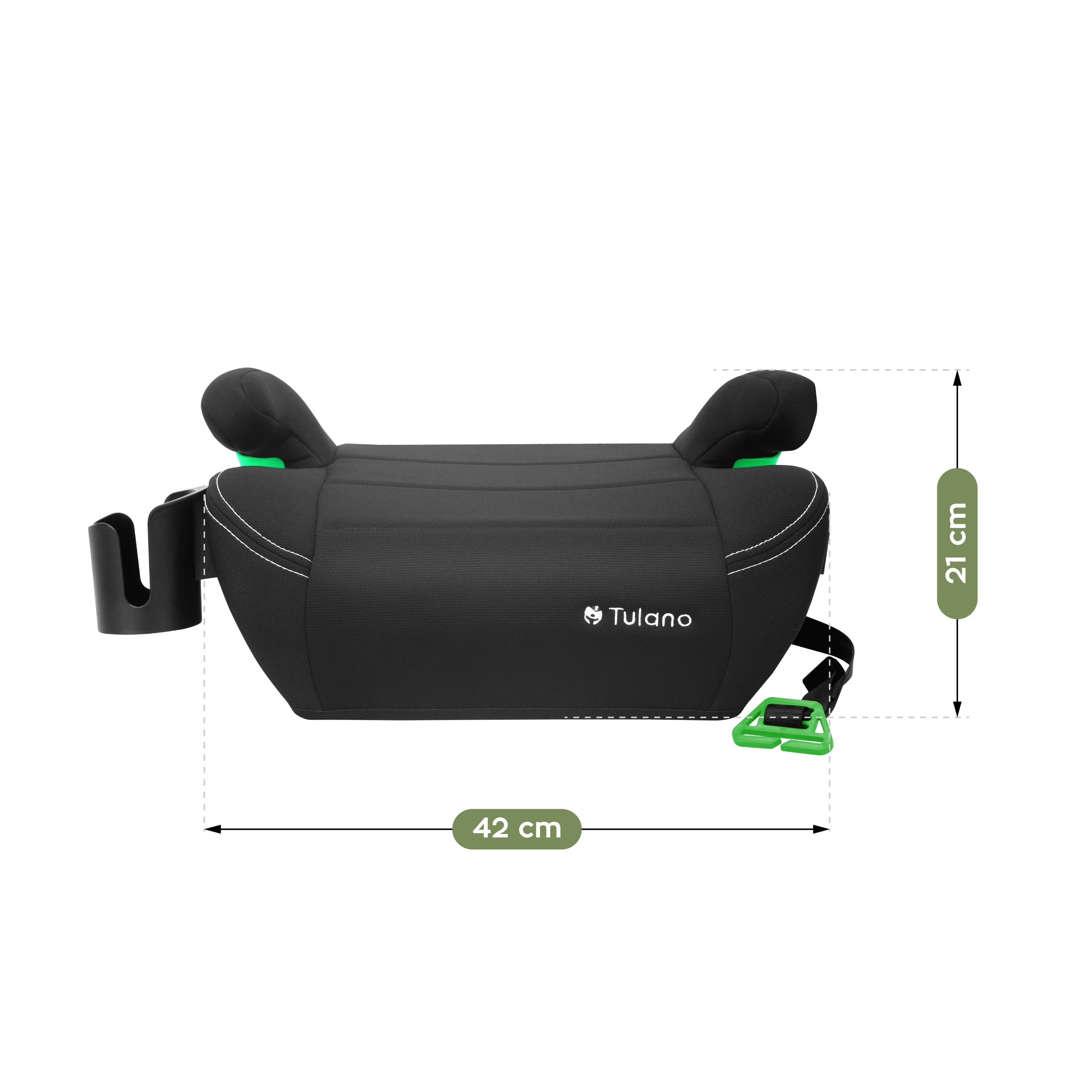 Detská autosedačka s podstavcom Tulano Cabby 25 Black 125–150 cm I-Size
