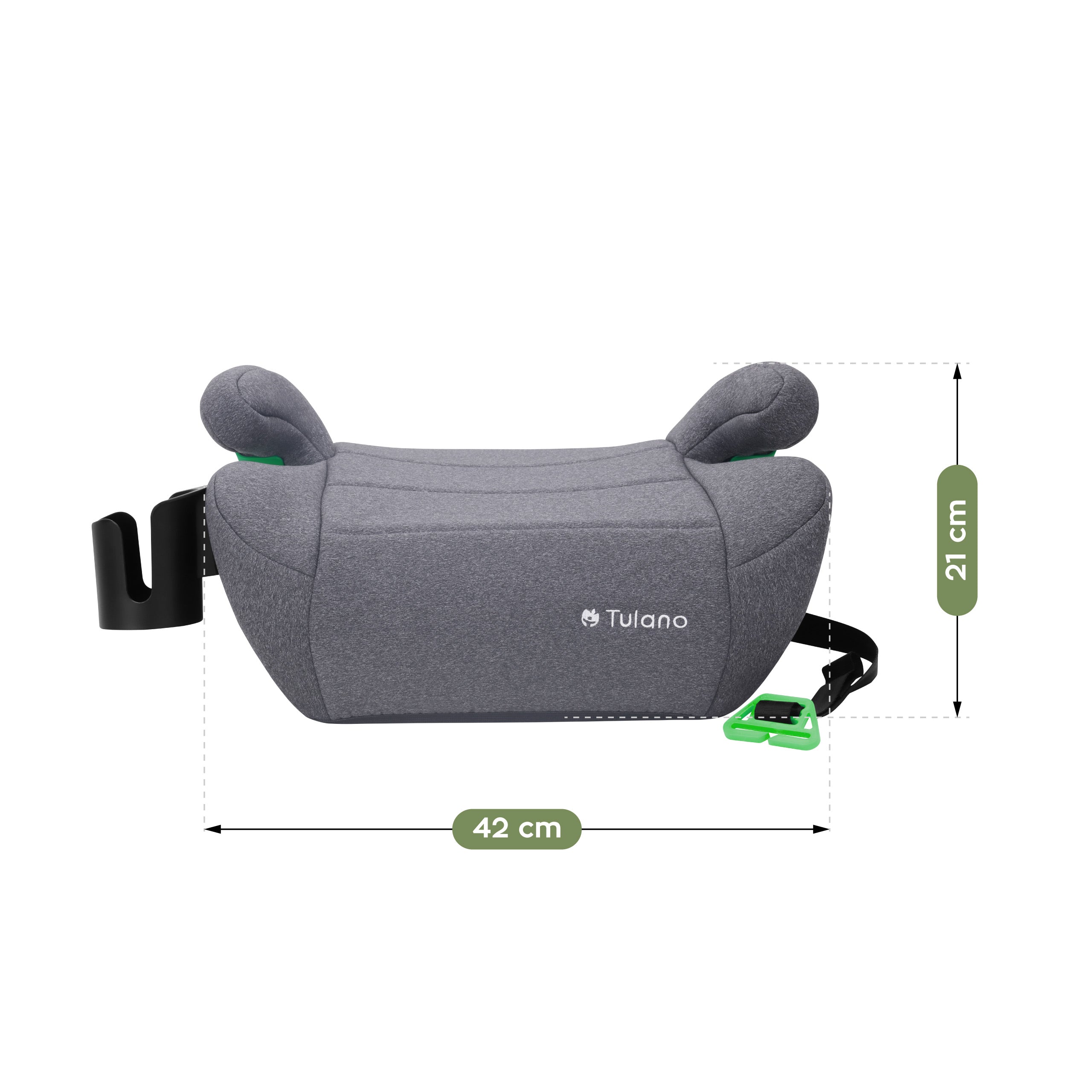 Detská autosedačka s podstavcom Tulano Cabby 25 Grey 125–150 cm I-Size