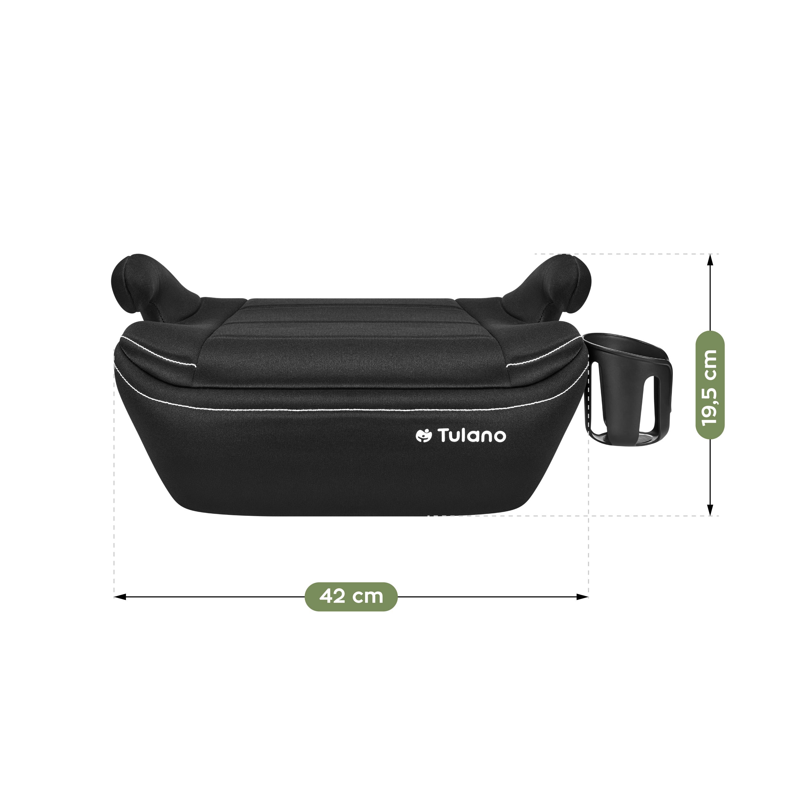 Detská autosedačka s podstavcom Tulano Cabby 30 Black 125–150 cm I-Size