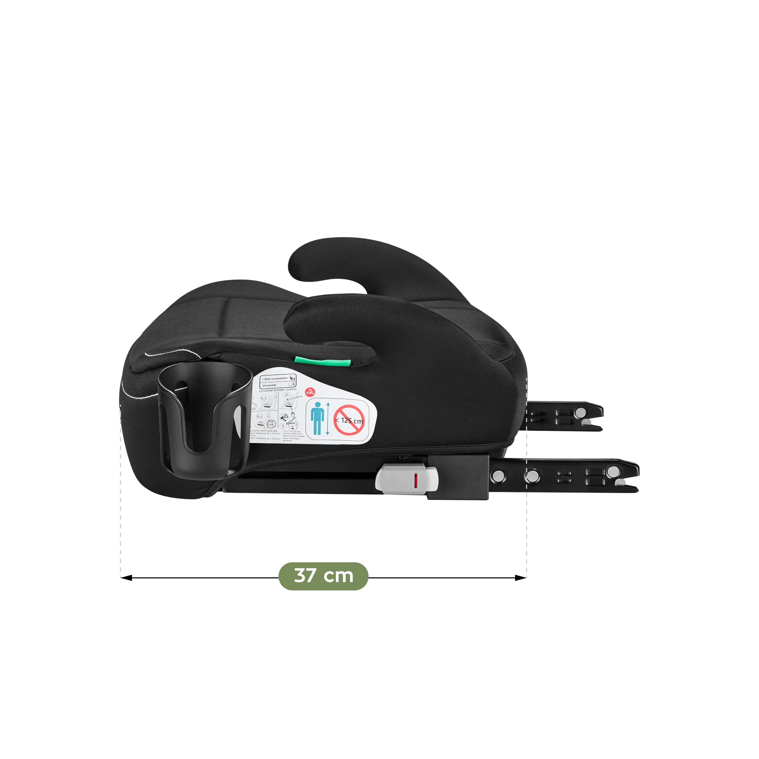 Detská autosedačka s podstavcom Tulano Cabby 30 Black 125–150 cm I-Size