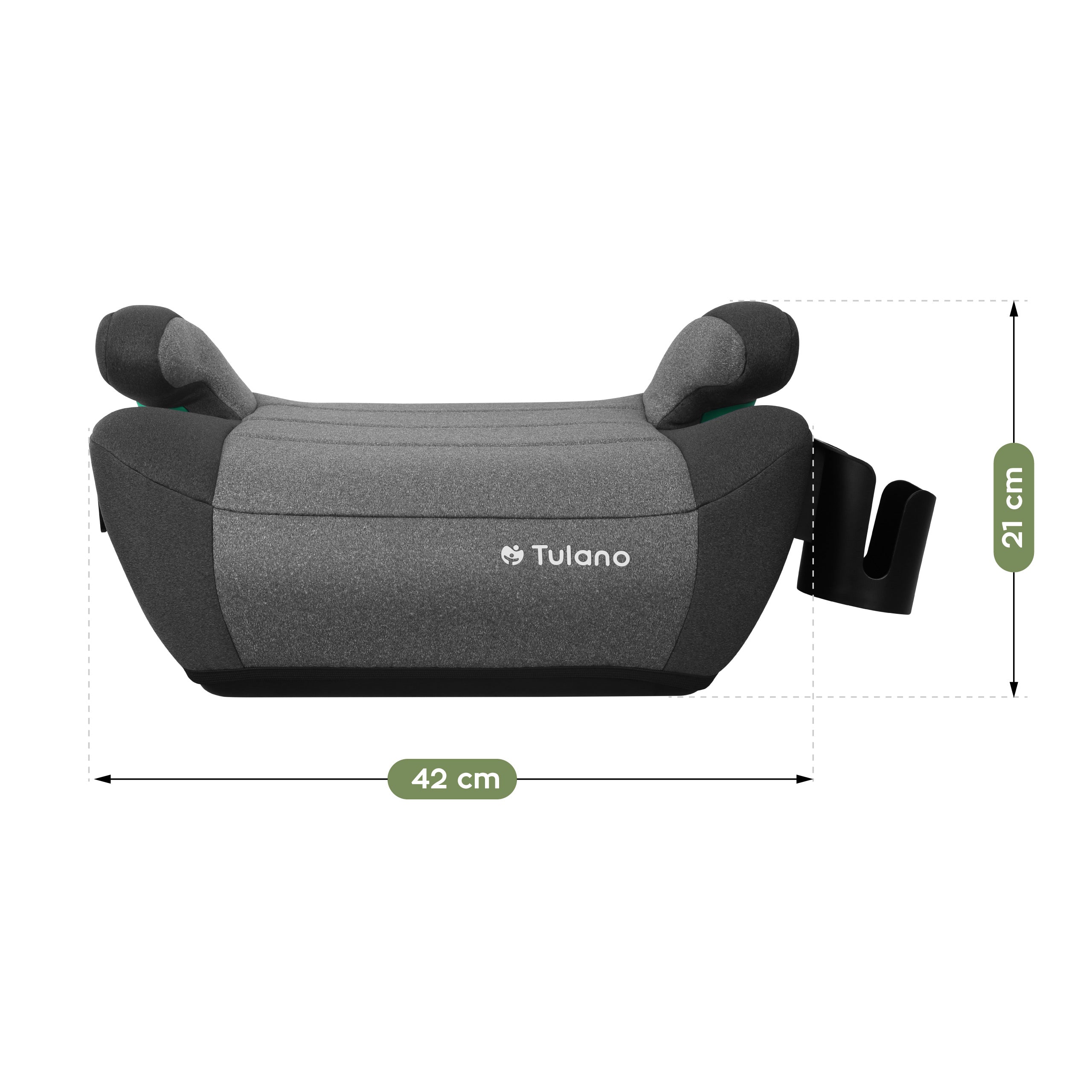 Detská autosedačka Tulano Cabby 35 Grey s podstavcom, ISOFIX, 125–150 cm, I-Size