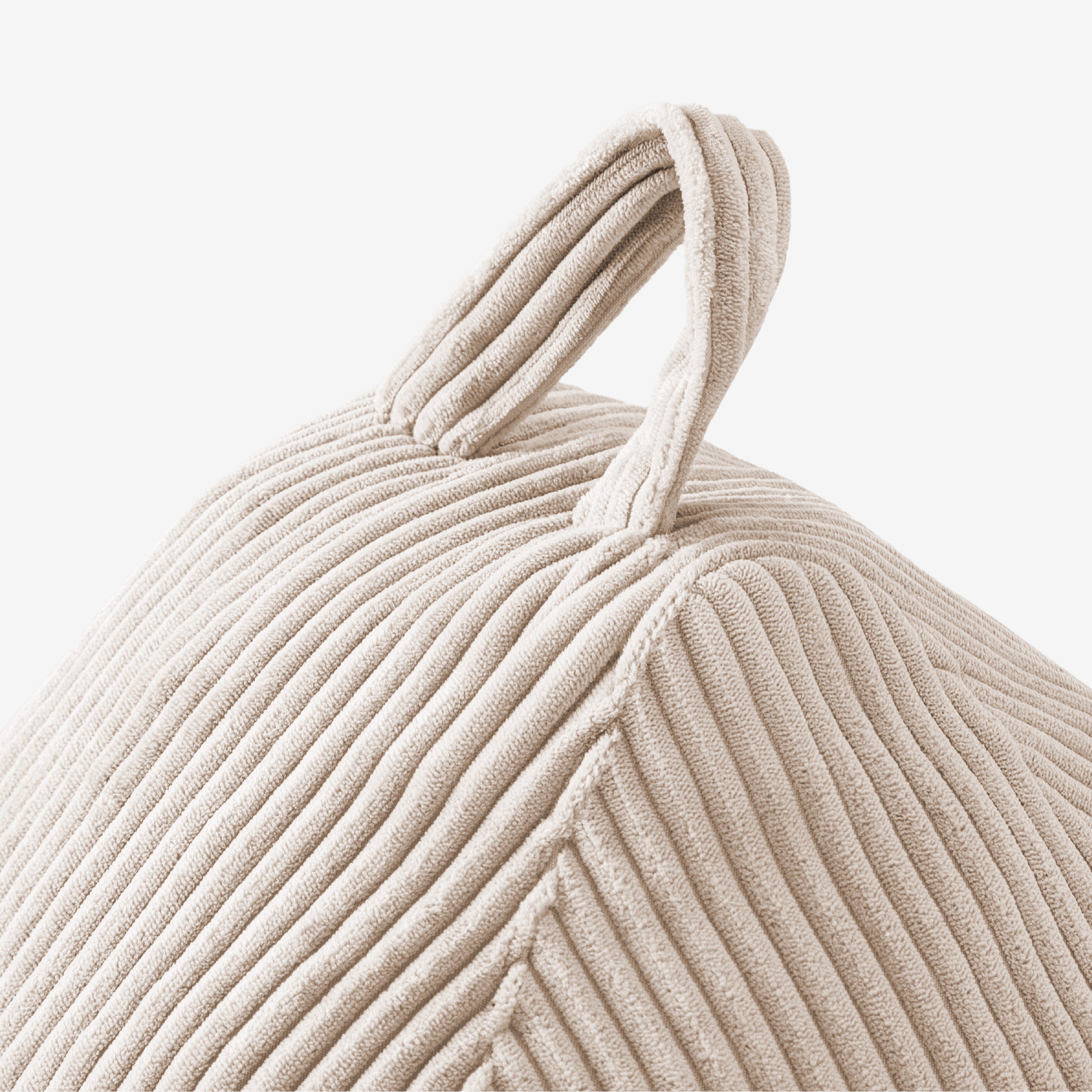 Bežový vakový taburet z kordového materiálu Mark Adler Comfy 1.0 Beige
