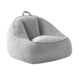 Manšestrové kreslo puf s operadlom Mark Adler Comfy 4.0 Grey