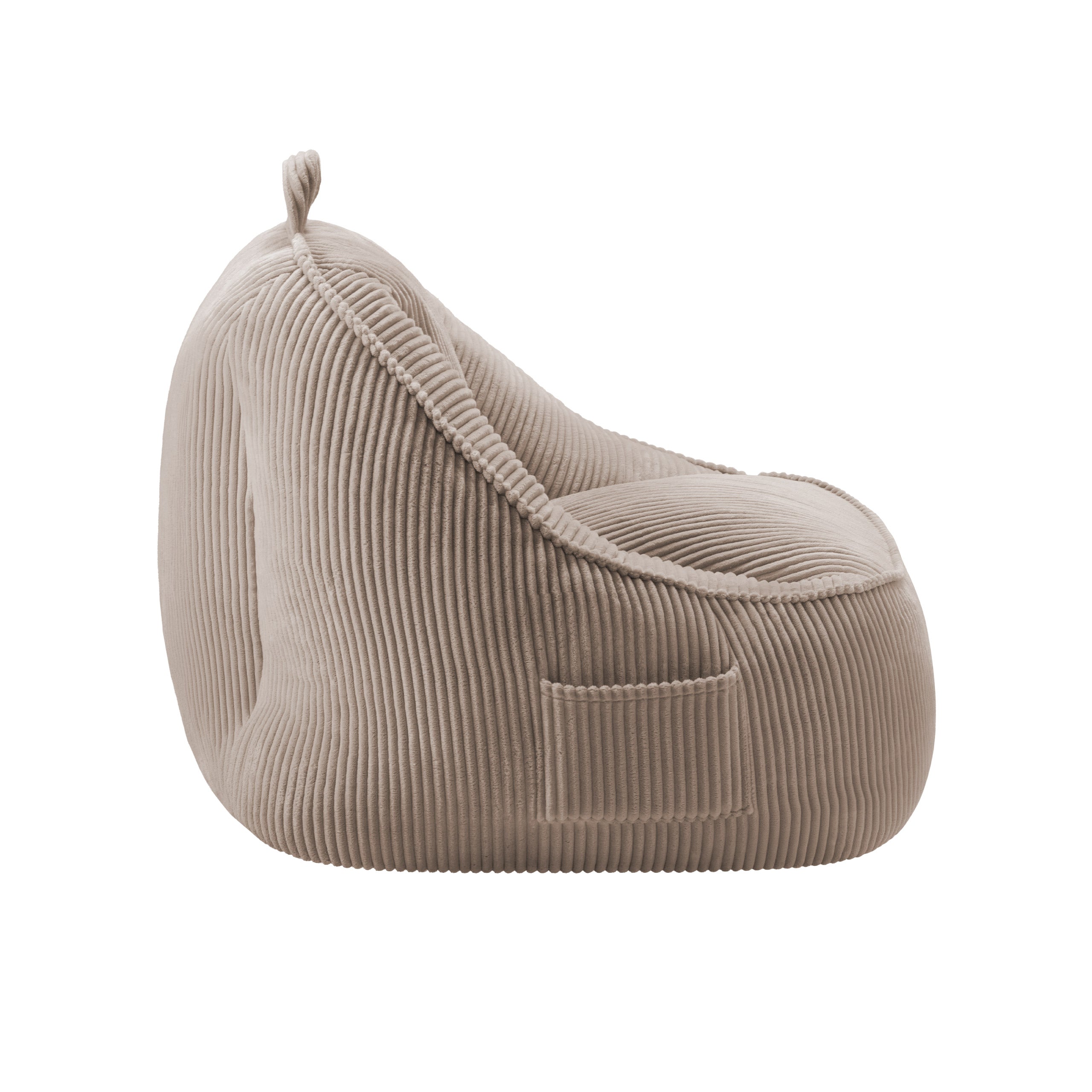Manšestrové kreslo puf s operadlom Mark Adler Comfy 4.0 Taupe
