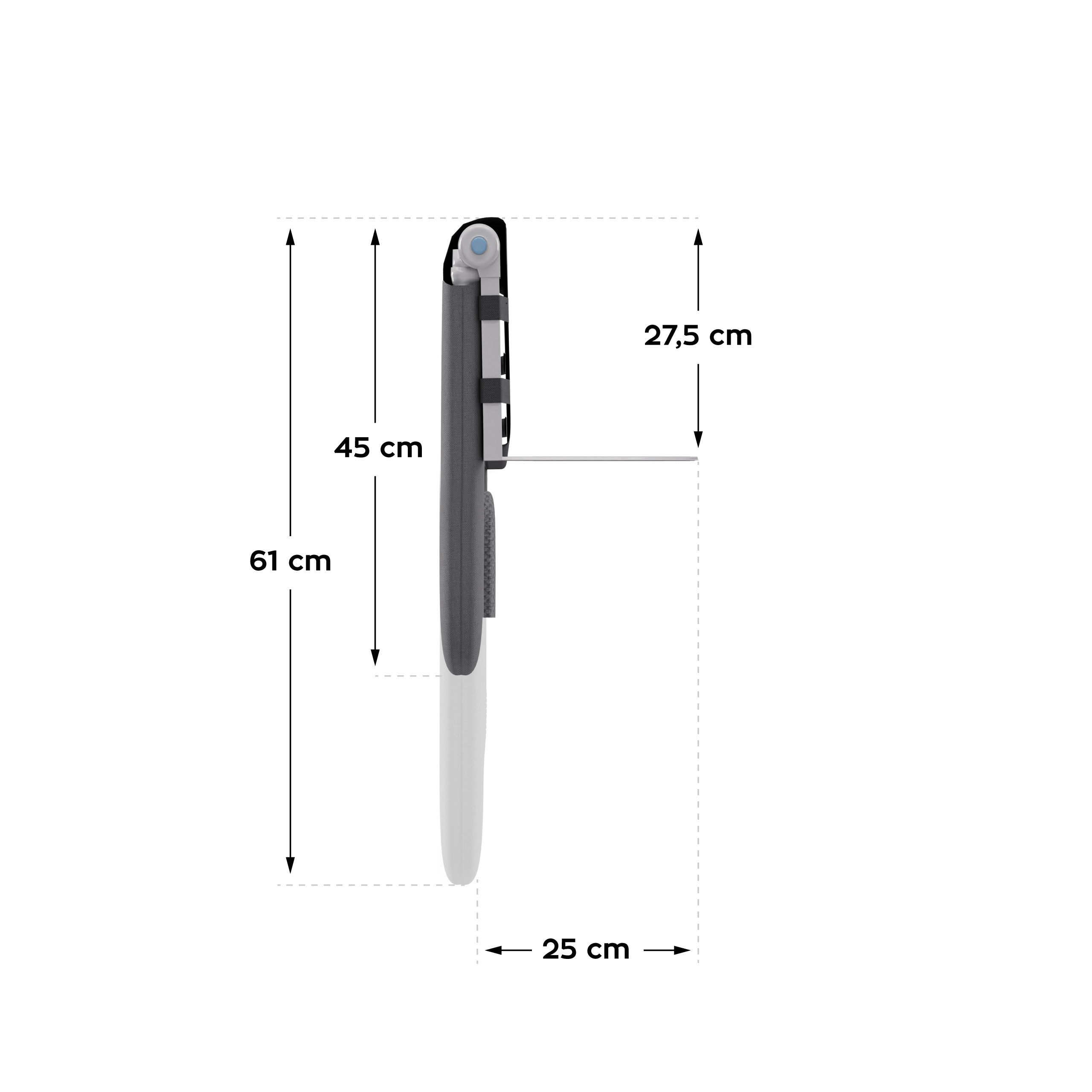 Ochranná zábrana k posteli 150 cm Tulano Cover 25 Grey