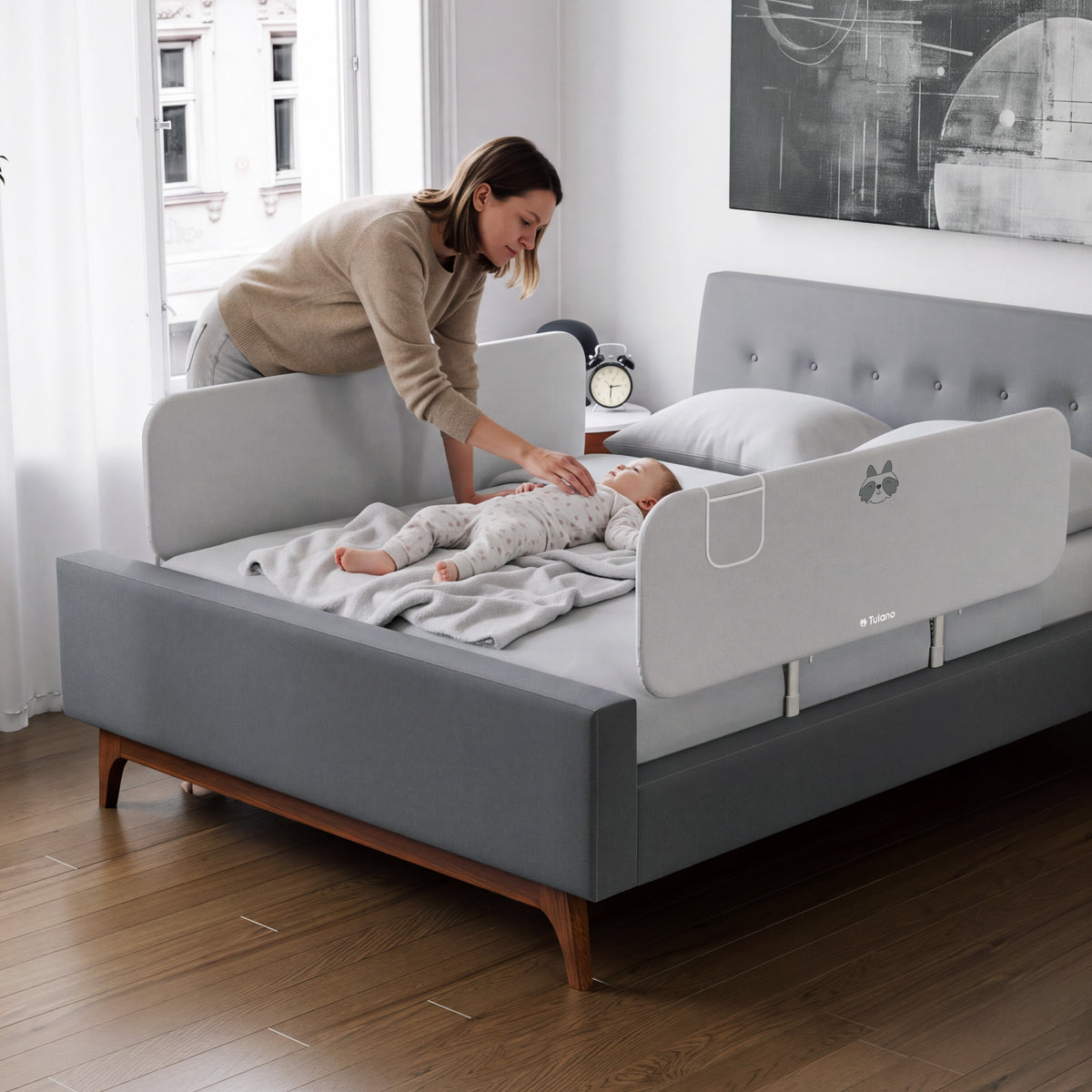 Detská zábrana na posteľ 150 cm Tulano Cover 55 Grey