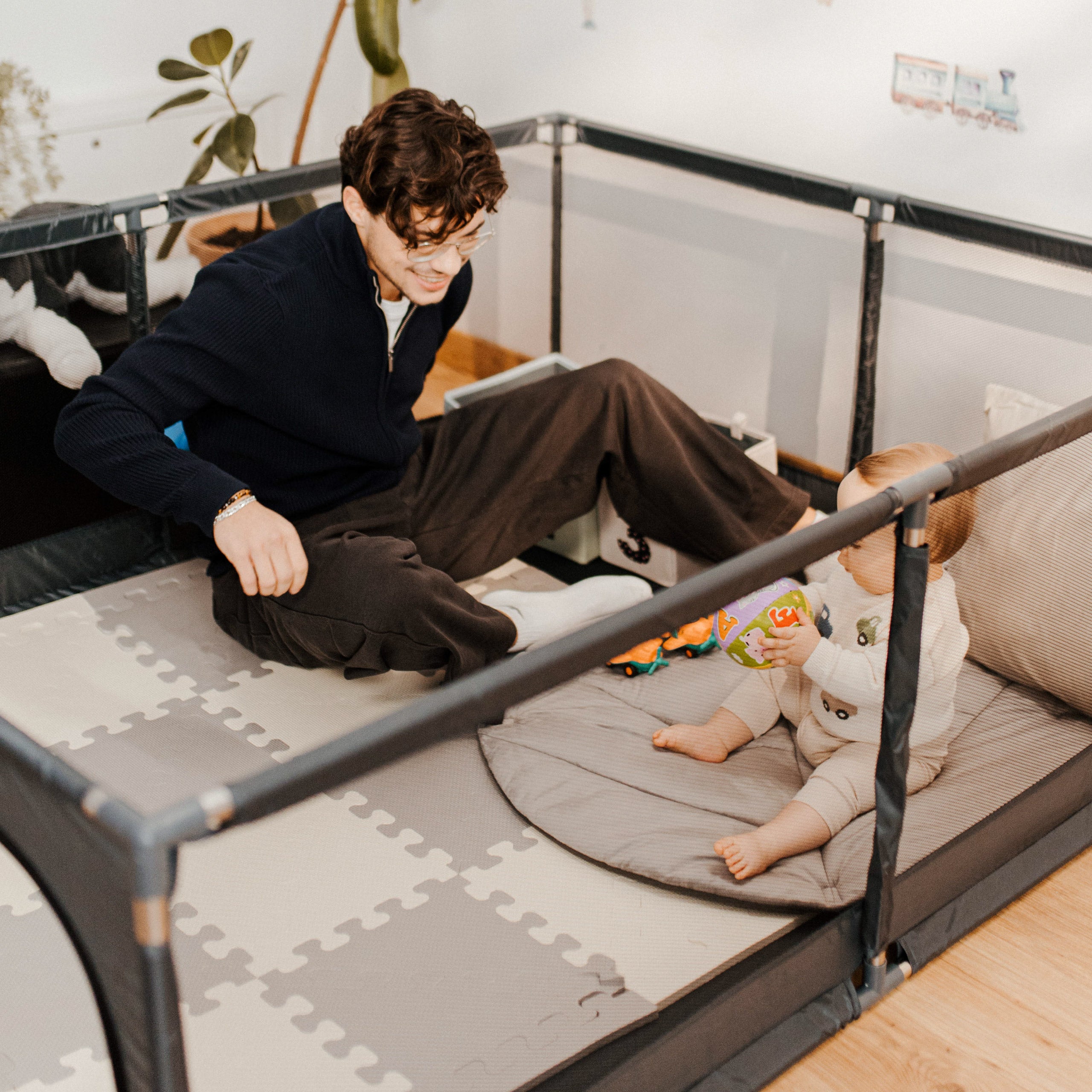 Detský ohrádka Tulano Cozy 20 Graphite – 130 cm