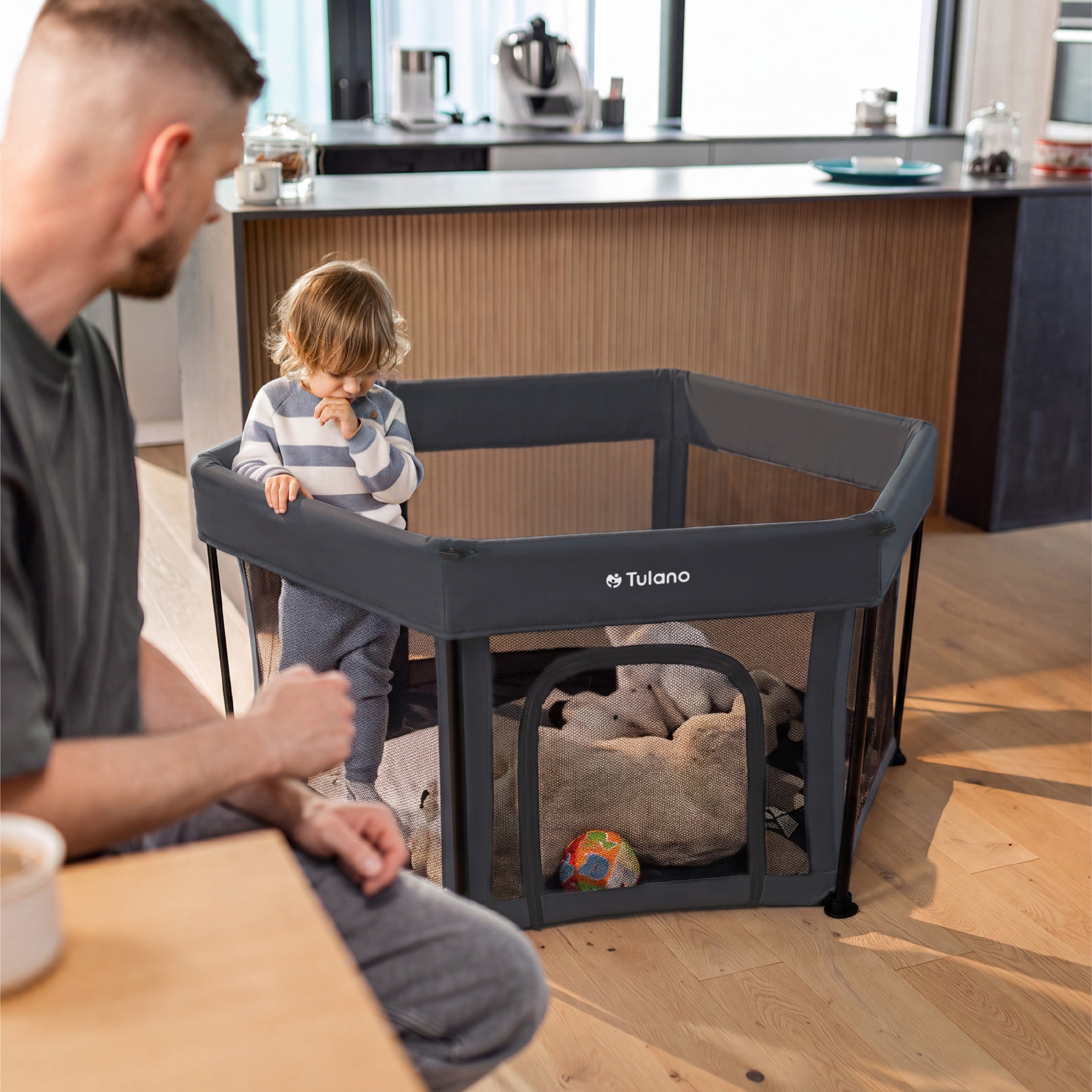 Skladací detský ohrádka Tulano Cozy 30 Graphite