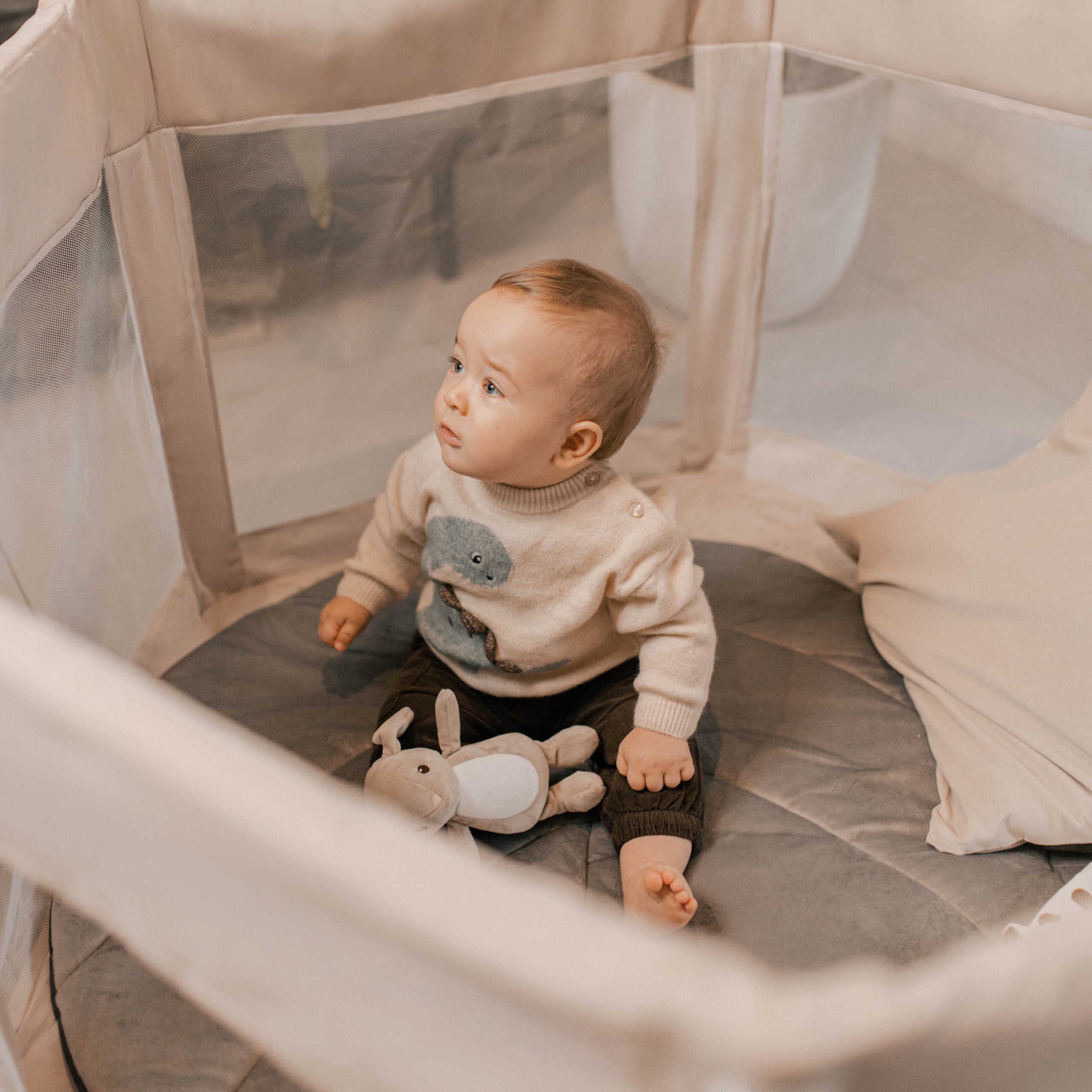 Skladací detský ohrádka Tulano Cozy 30 Beige