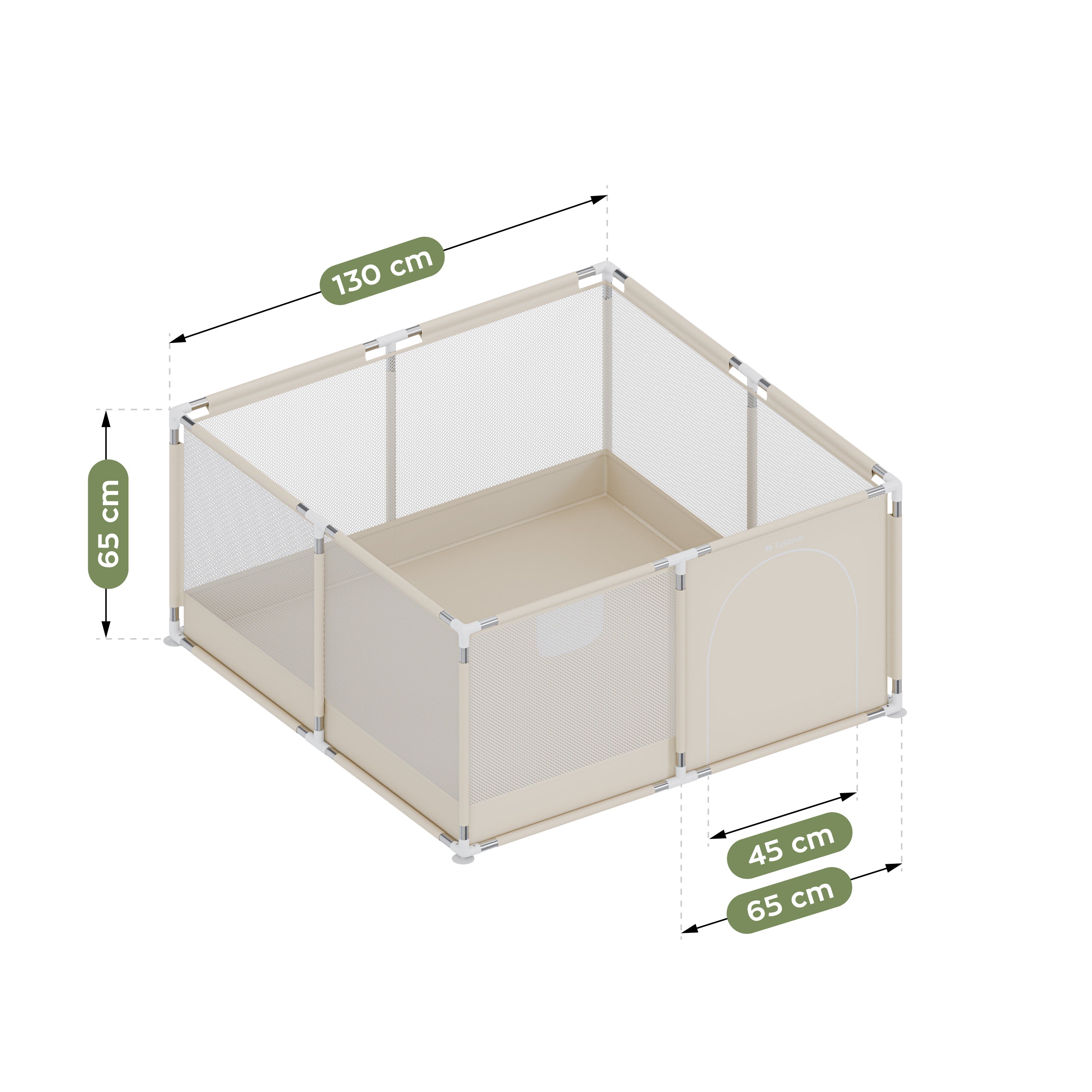 Detský ohrádka Tulano Cozy 20 Beige – 130 cm