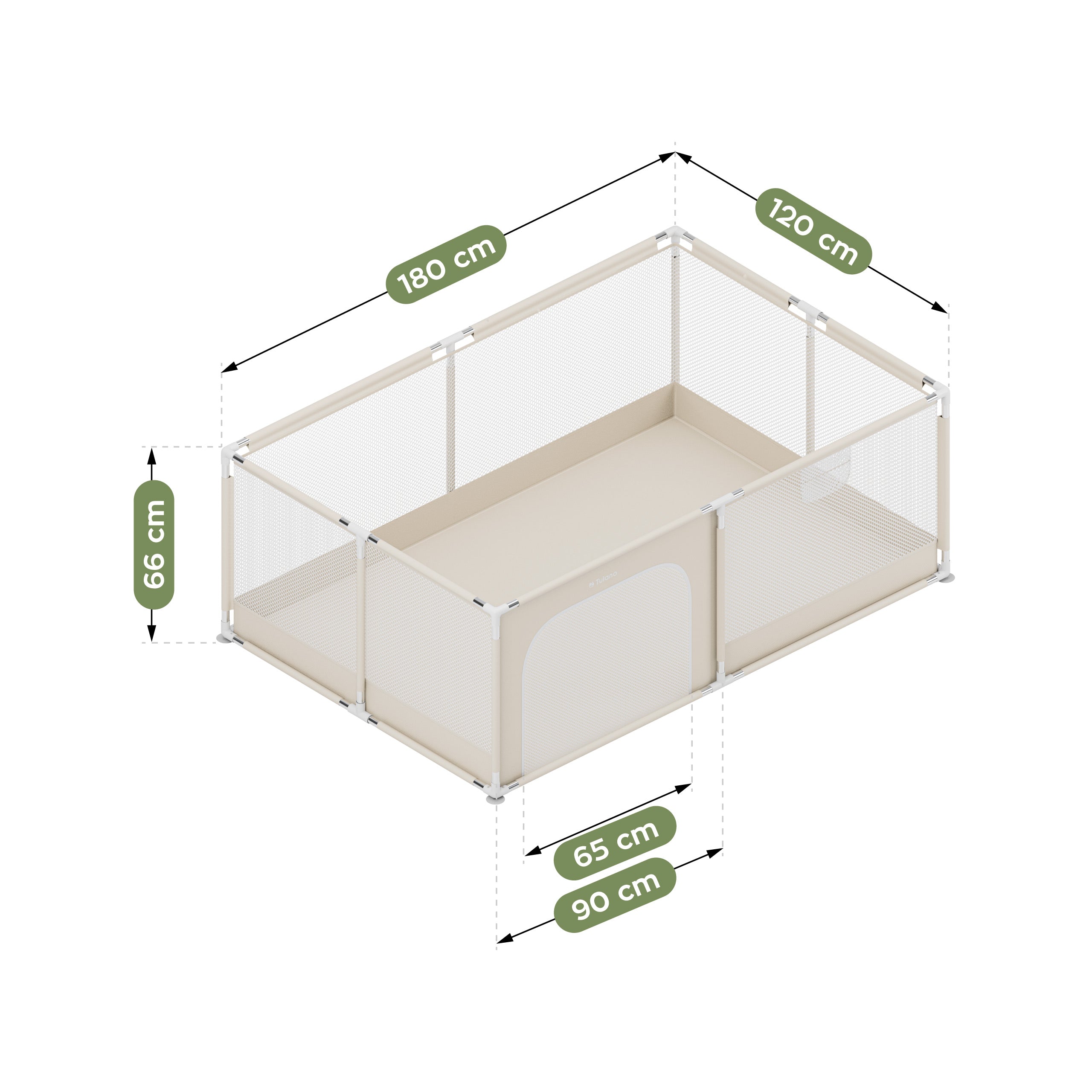 Detský ohrádka Tulano Cozy 22 Beige – 180 cm