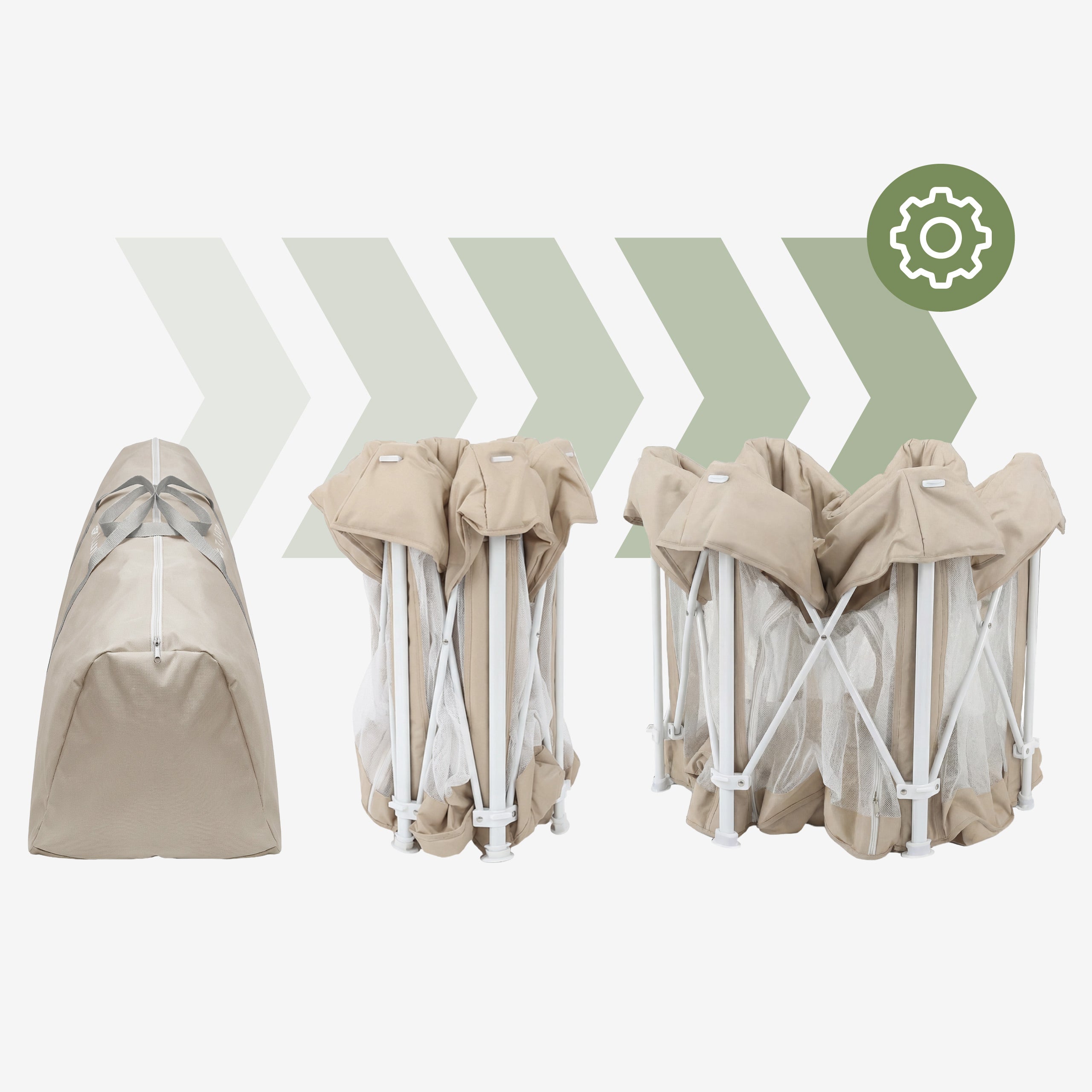 Skladací detský ohrádka Tulano Cozy 30 Beige