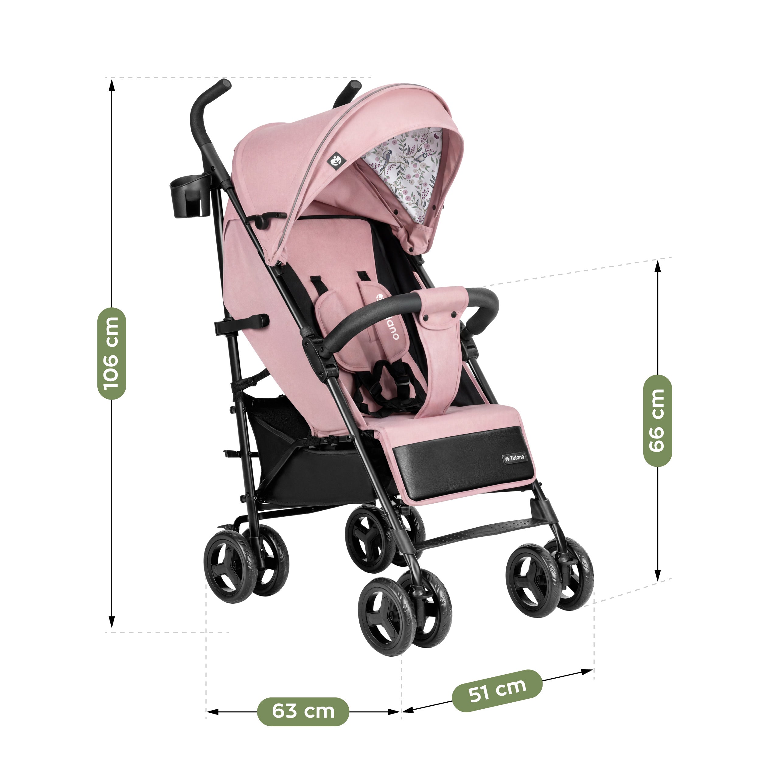 Detský kočík Tulano Davos 35 Pink