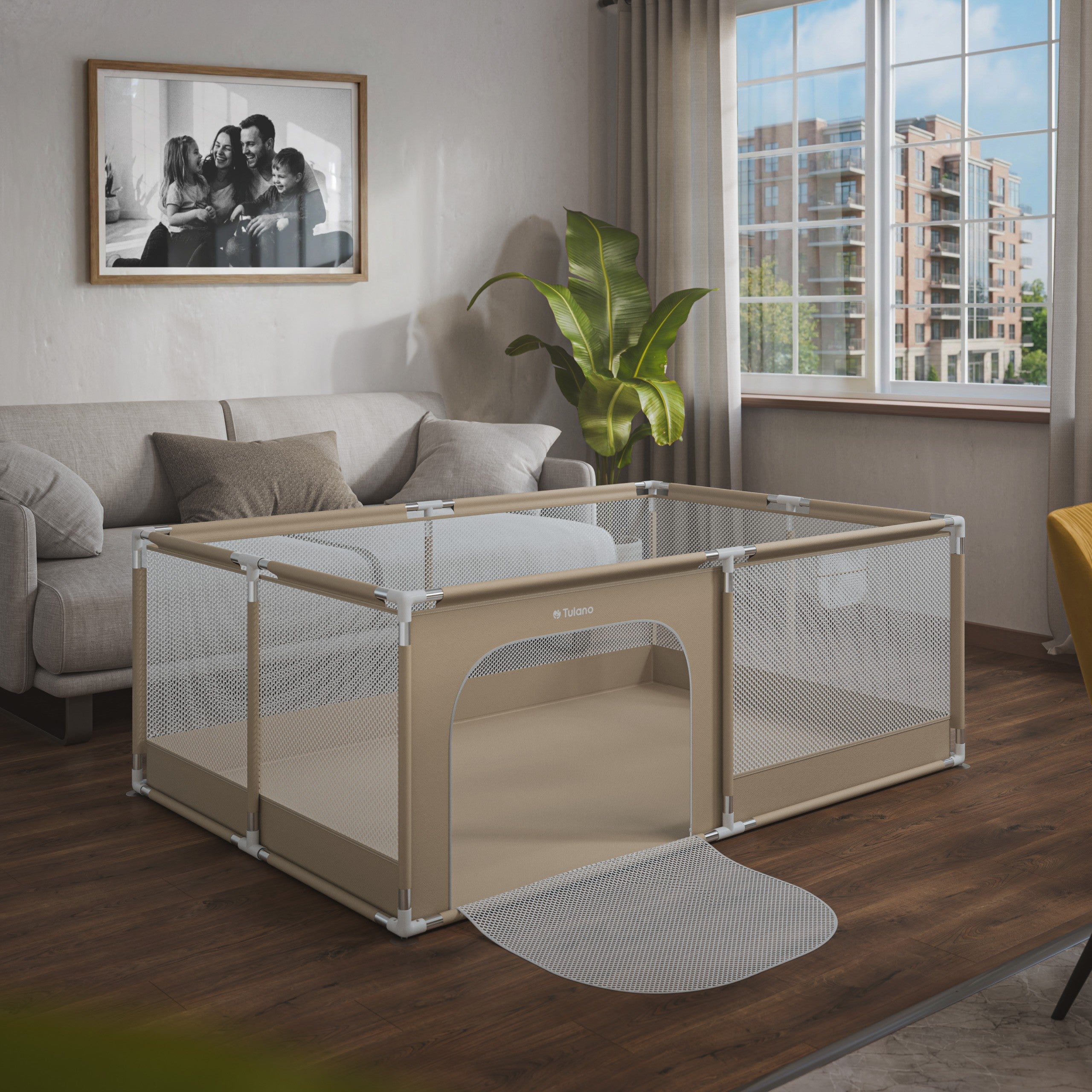 Detský ohrádka Tulano Cozy 22 Beige – 180 cm