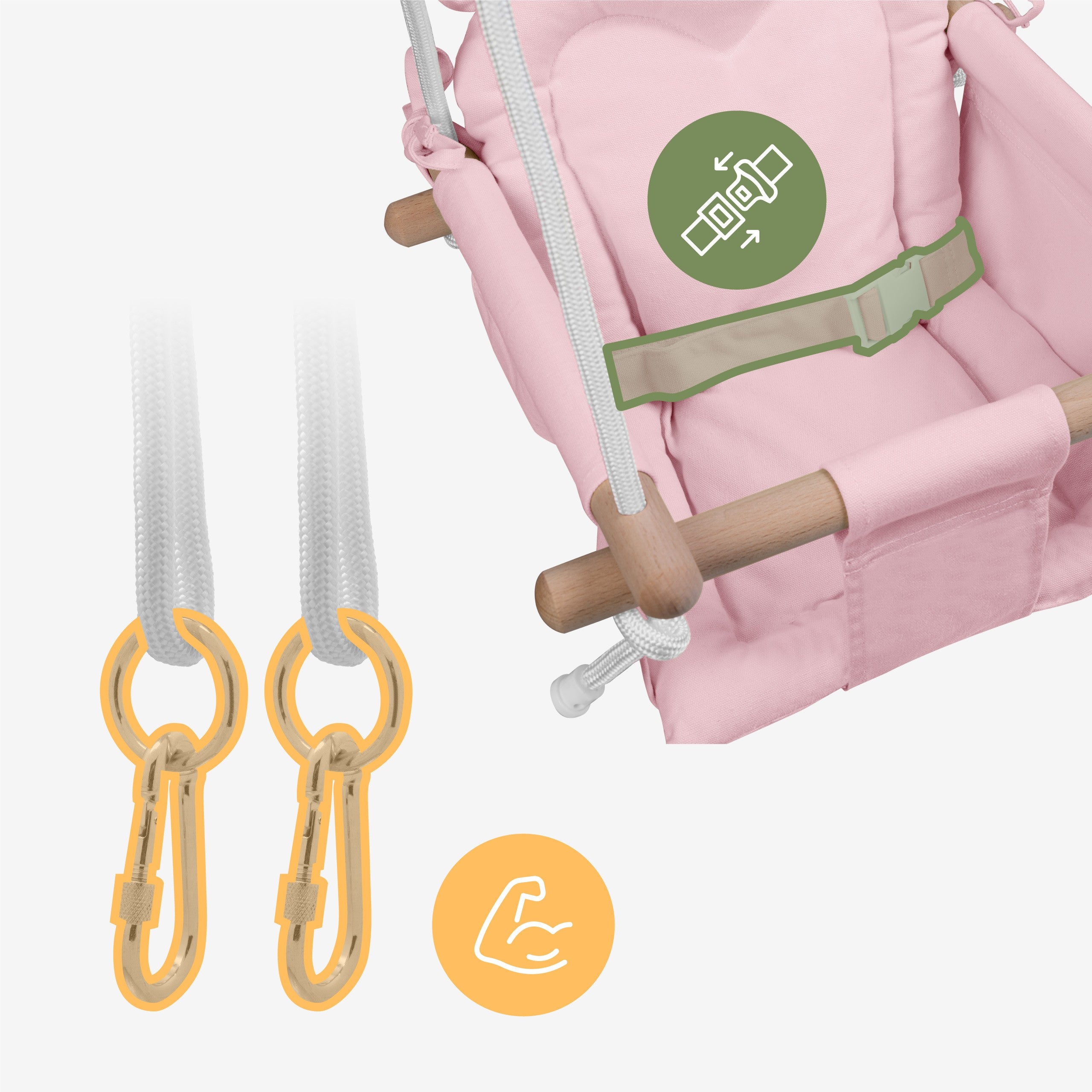 Detská hojdačka TULANO Hop 30 Pink