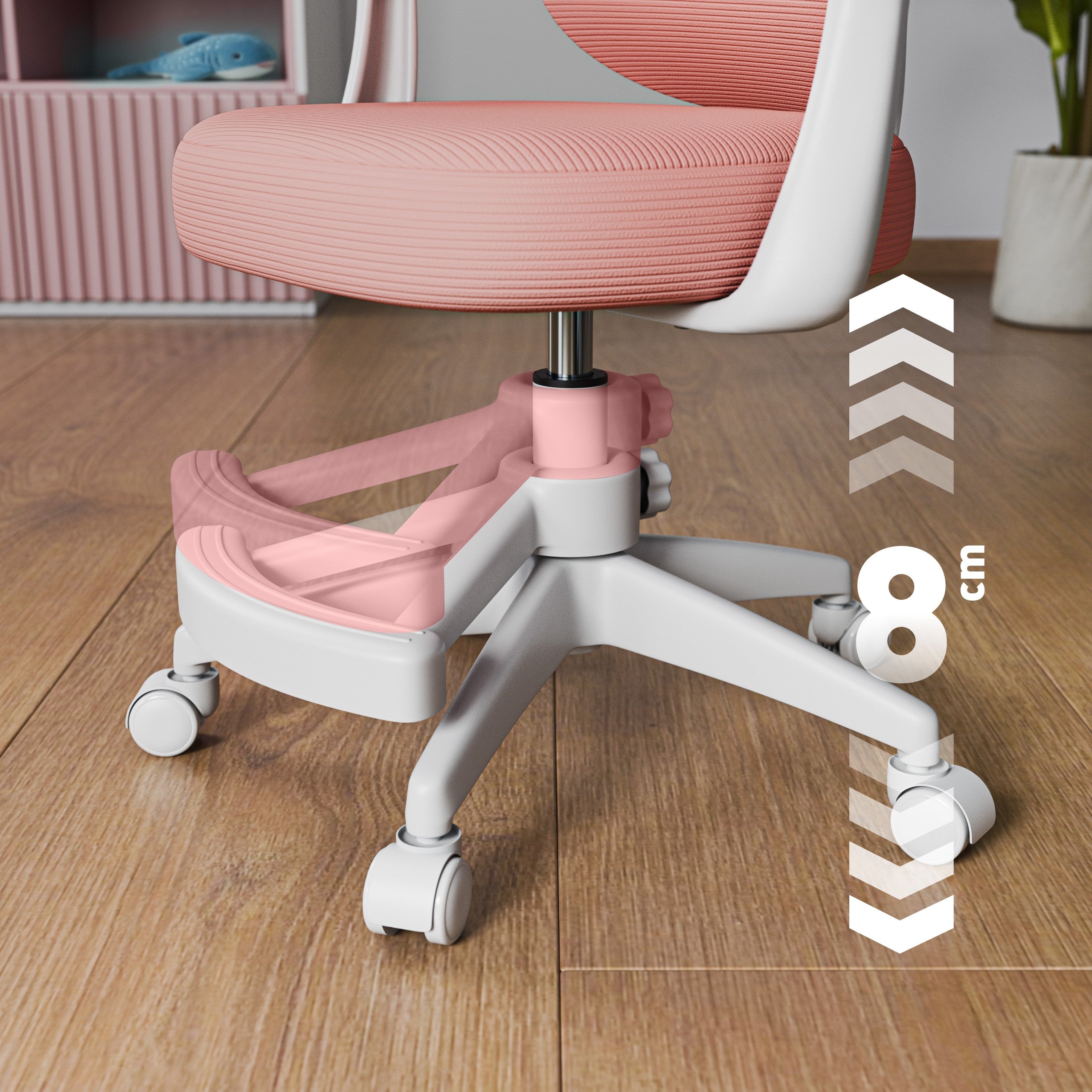 Polohovateľné detské kreslo Mark Adler Junior 4.5 Pink