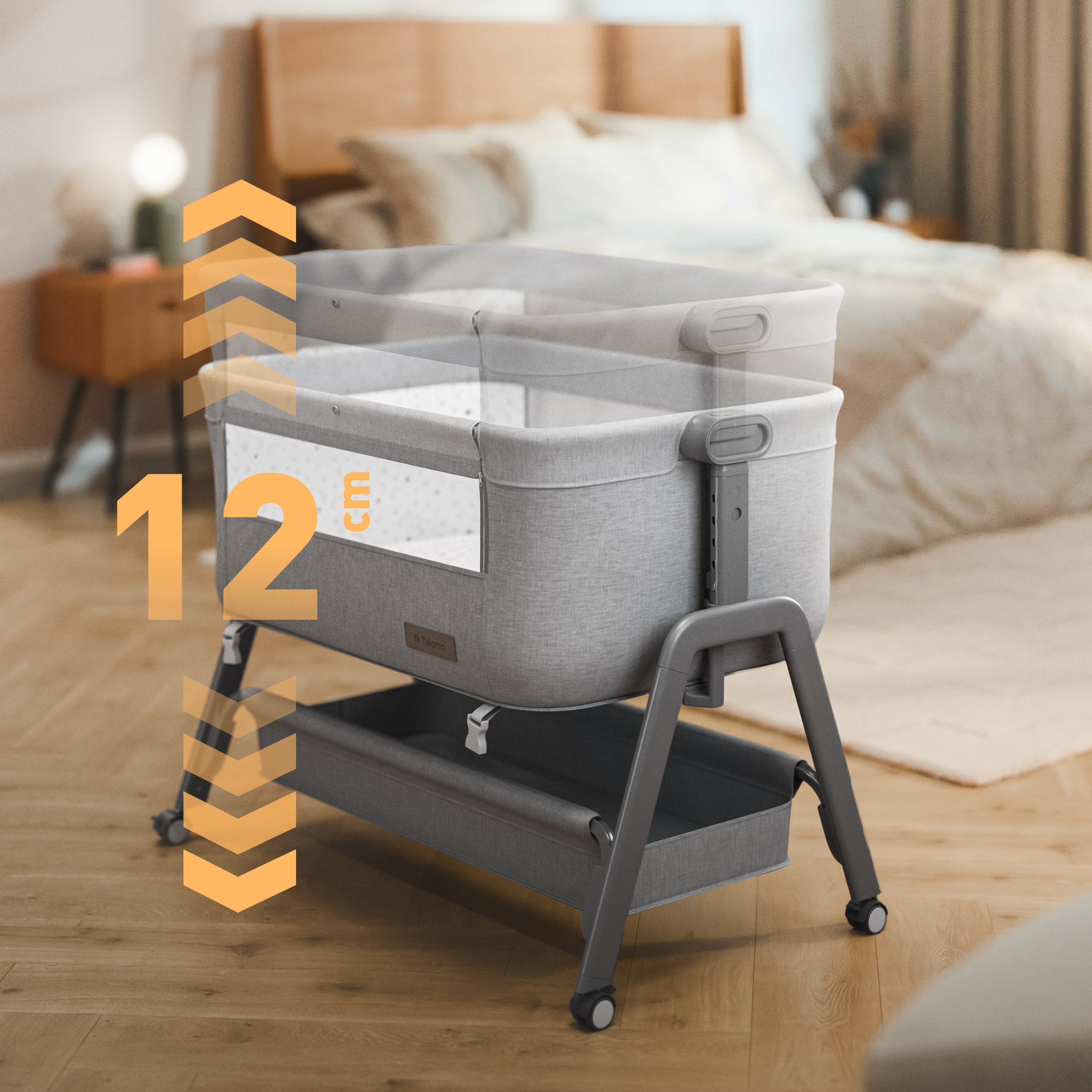 Doplnková detská postieľka 3 v 1 Tulano Dream 50 Light-Grey