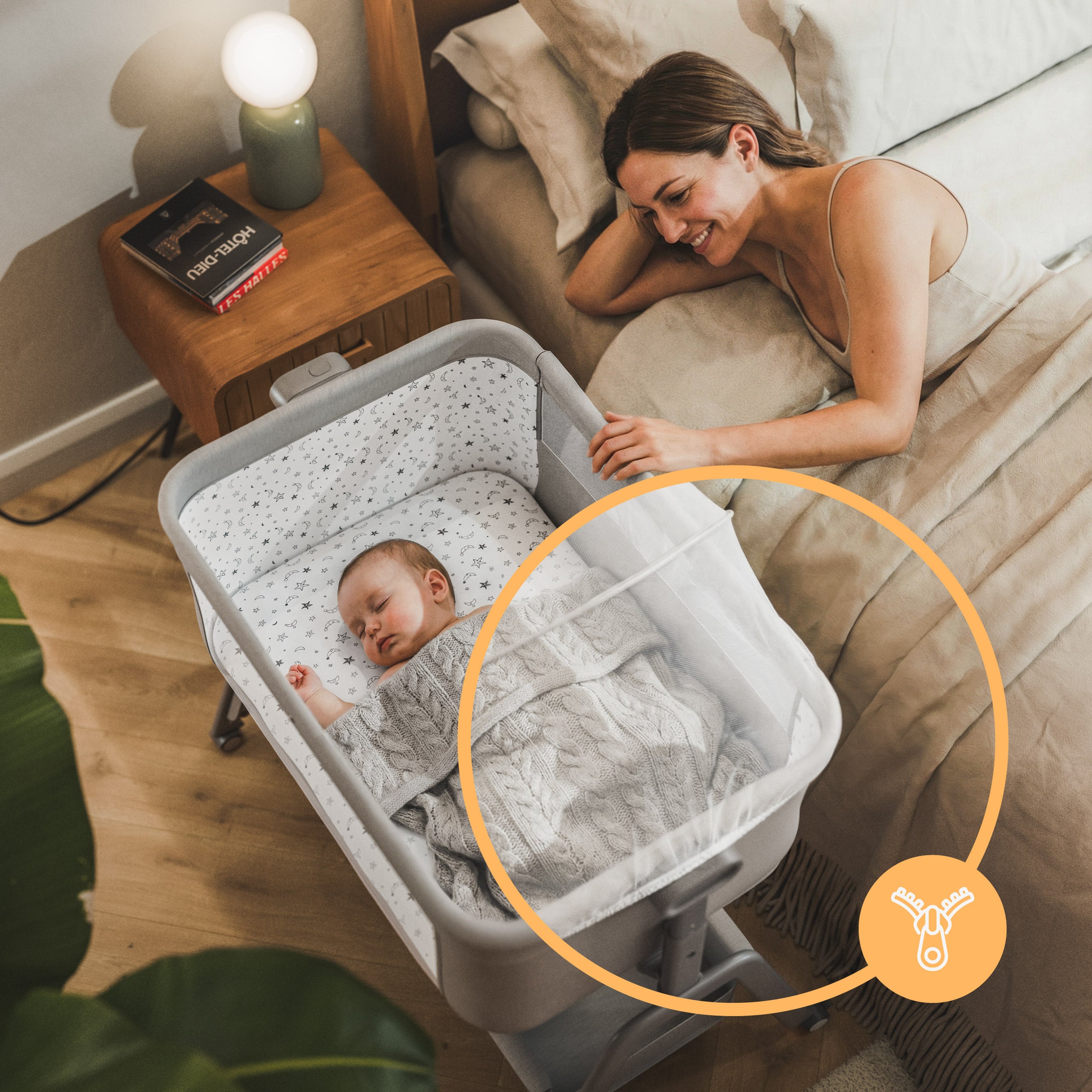 Doplnková detská postieľka 3 v 1 Tulano Dream 50 Light-Grey