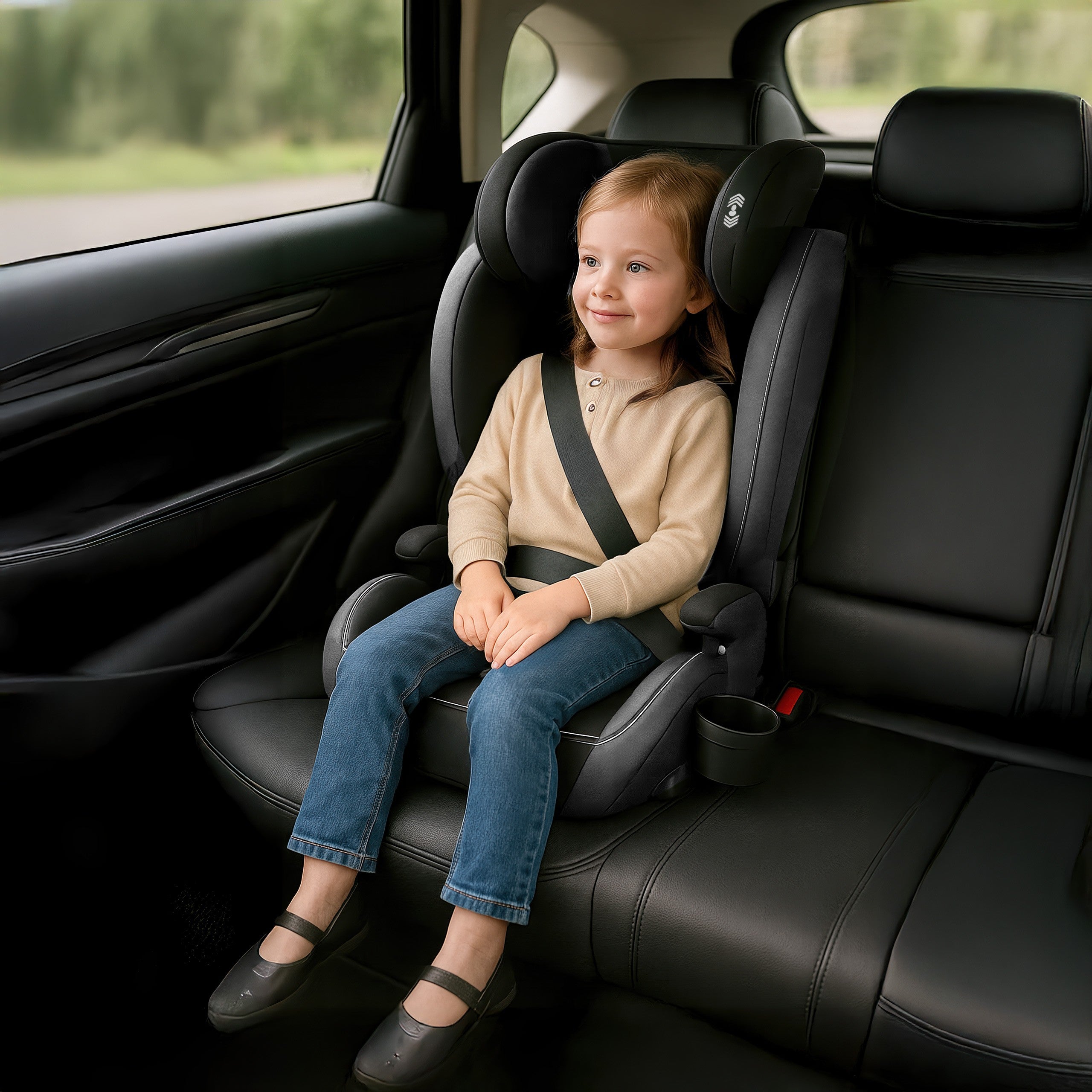 Detská autosedačka Tulano Joy 25 čierno-sivá 100–150 cm I-size
