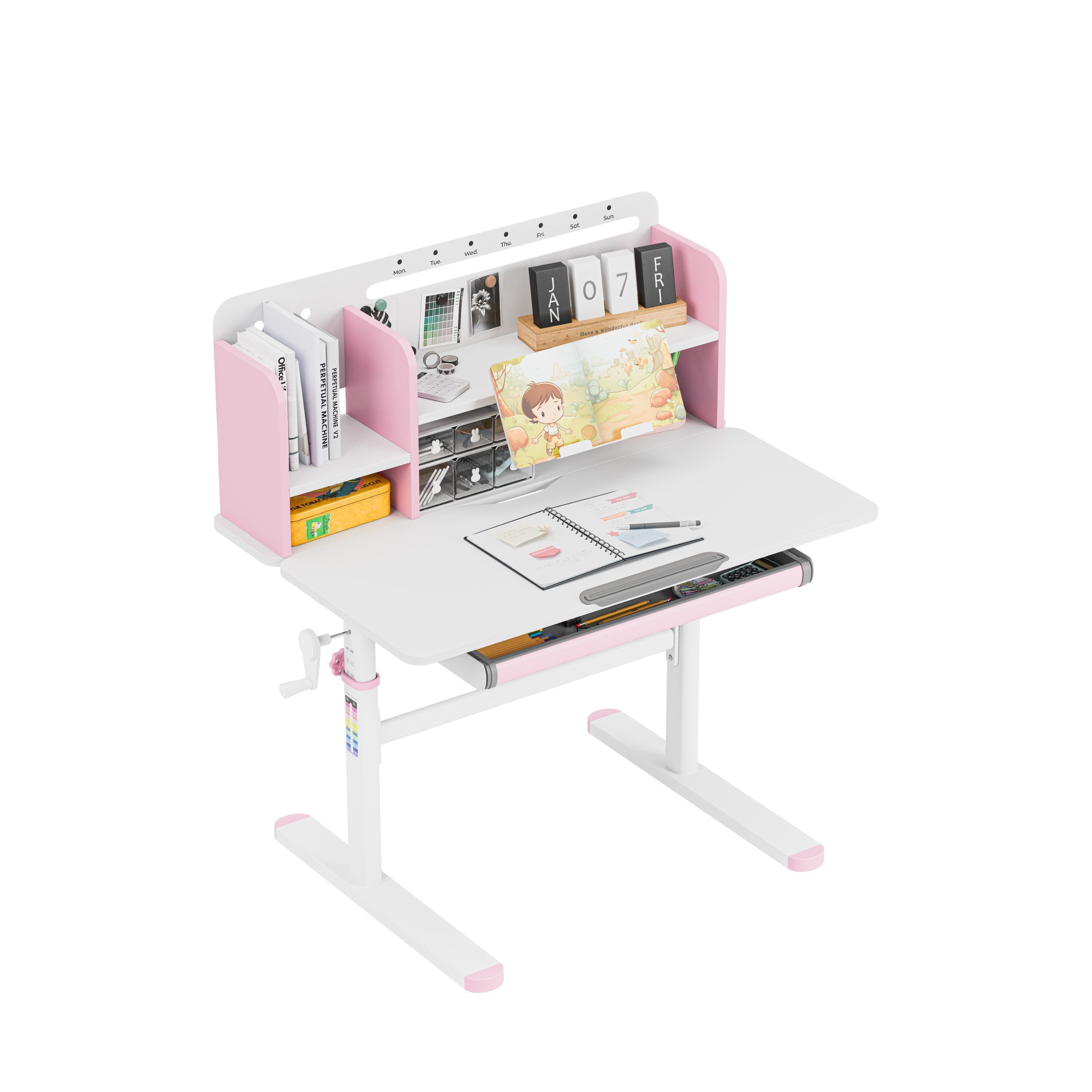 Ergonomický detský písací stôl Mark Adler Study 5.0 Pink 90 cm