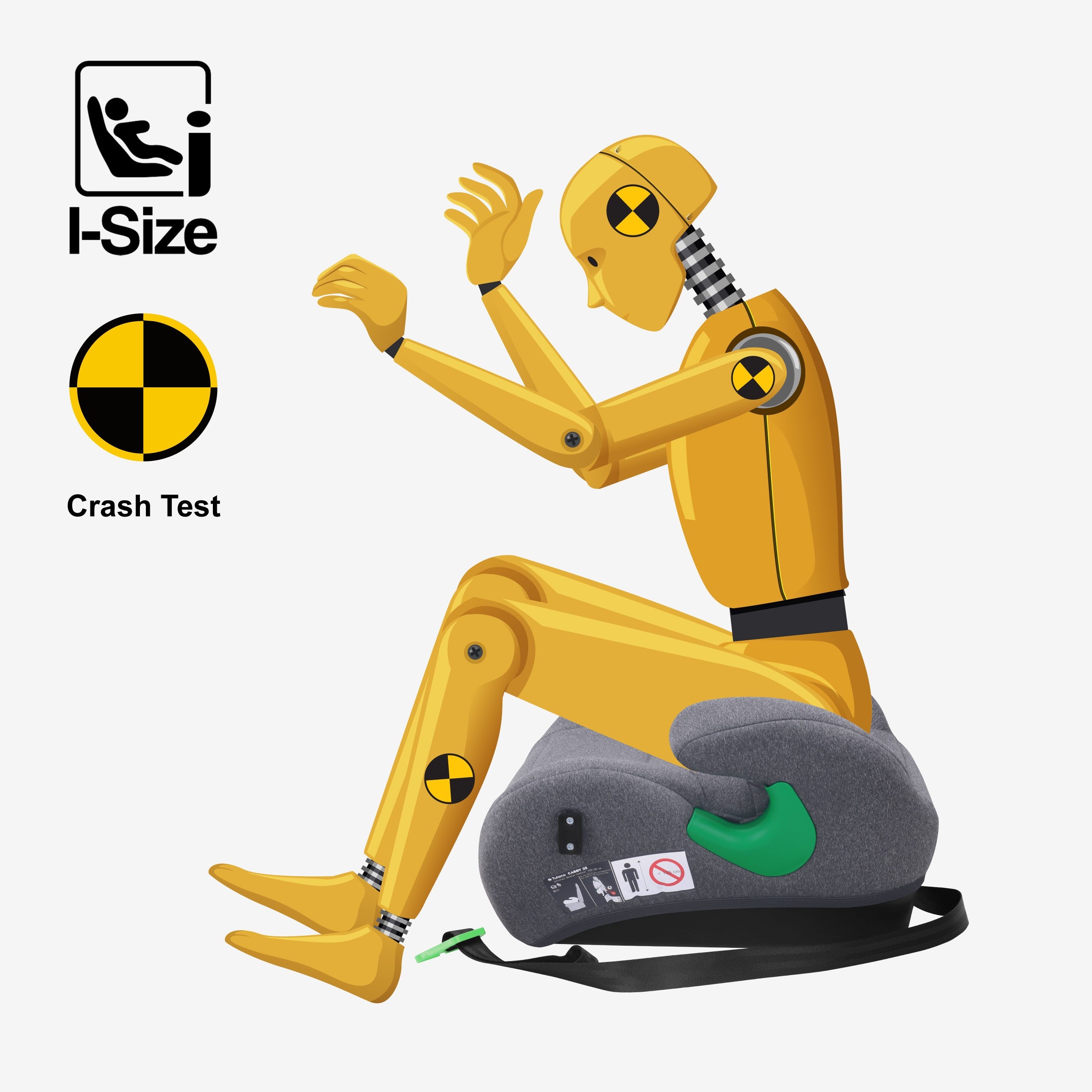 Detská autosedačka s podstavcom Tulano Cabby 25 Grey 125–150 cm I-Size